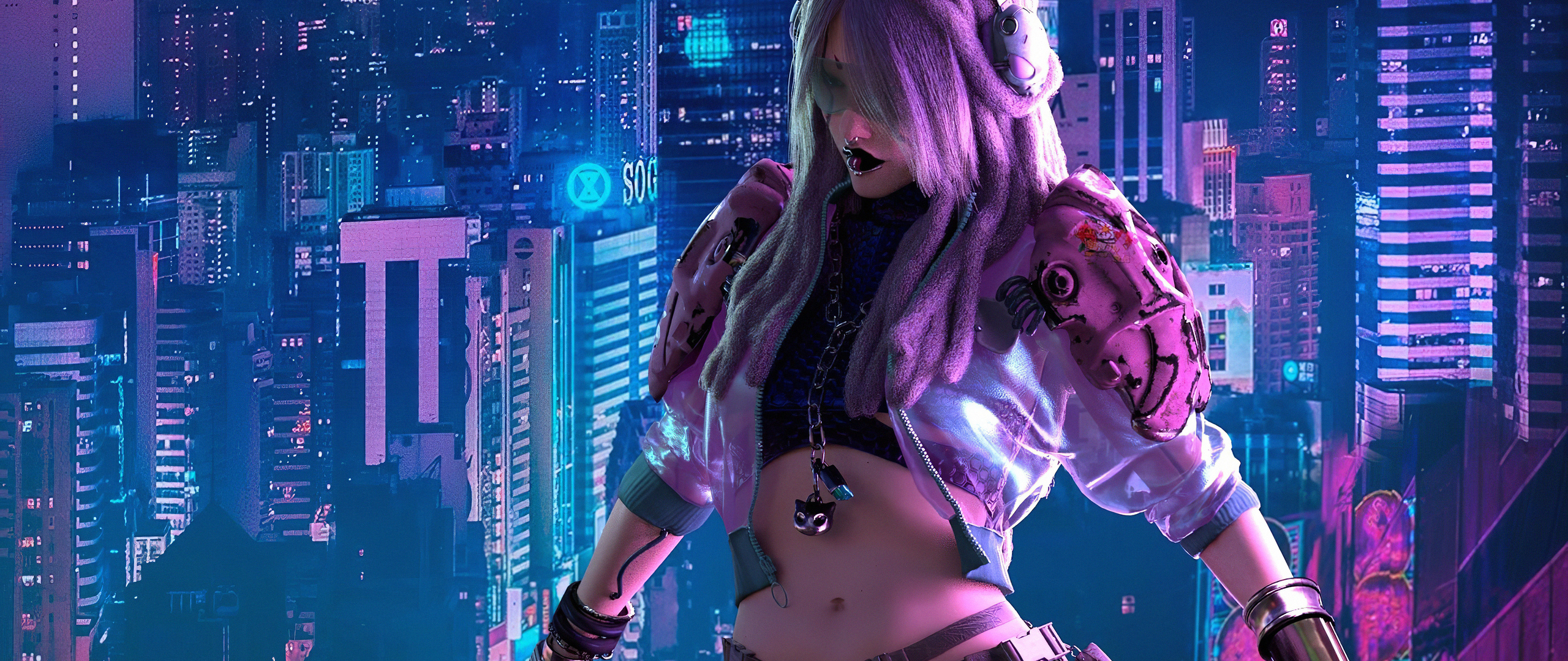 Cyberpunk girl art neon фото 104