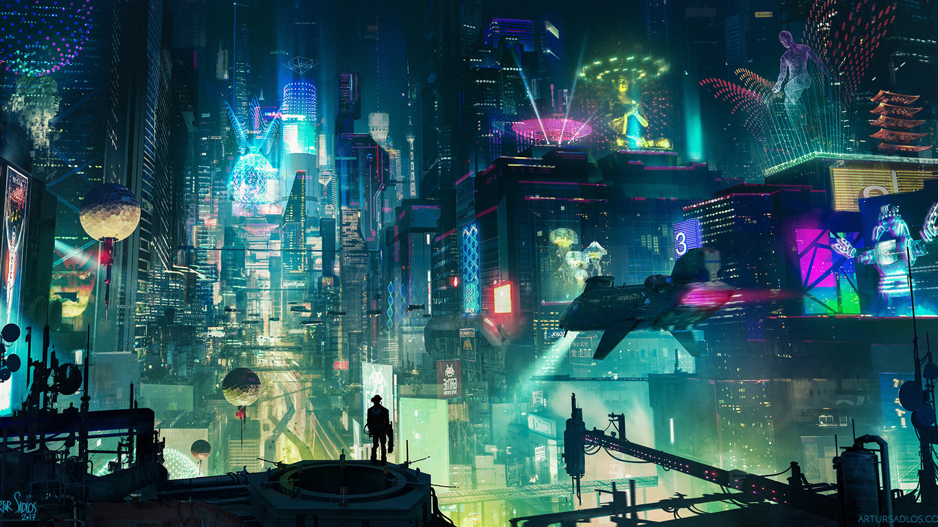 1366x768 Resolution Cyberpunk Artwork 1366x768 Resolution Wallpaper -  Wallpapers Den