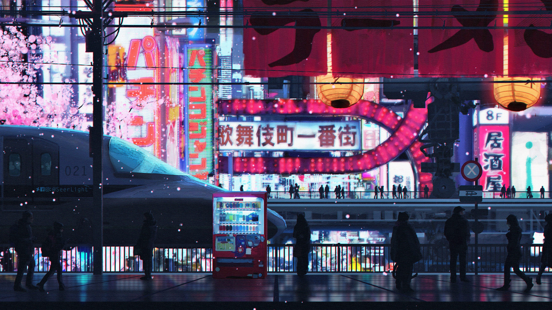 Cyberpunk City Pixel Art, HD wallpaper