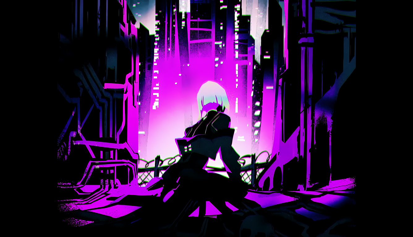 Live wallpaper Lucy - Cyberpunk Edgerunners (Animated) / interface