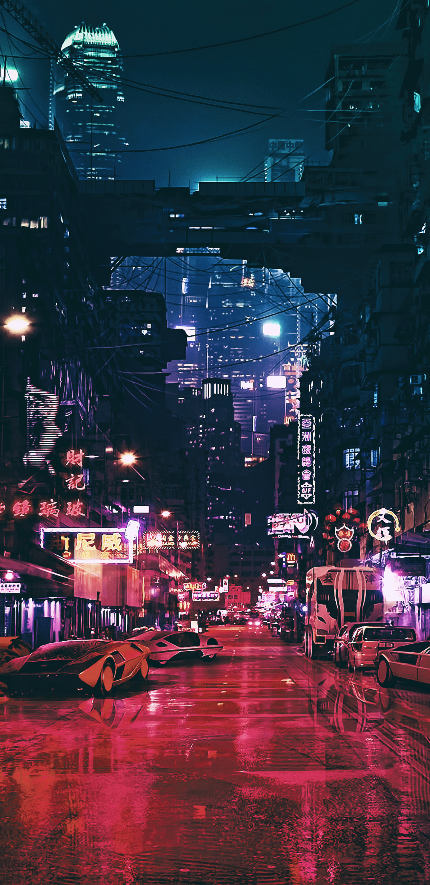 Sci Fi Cyberpunk City Ultra Mobile , Cyberpunk Cityscape HD phone wallpaper