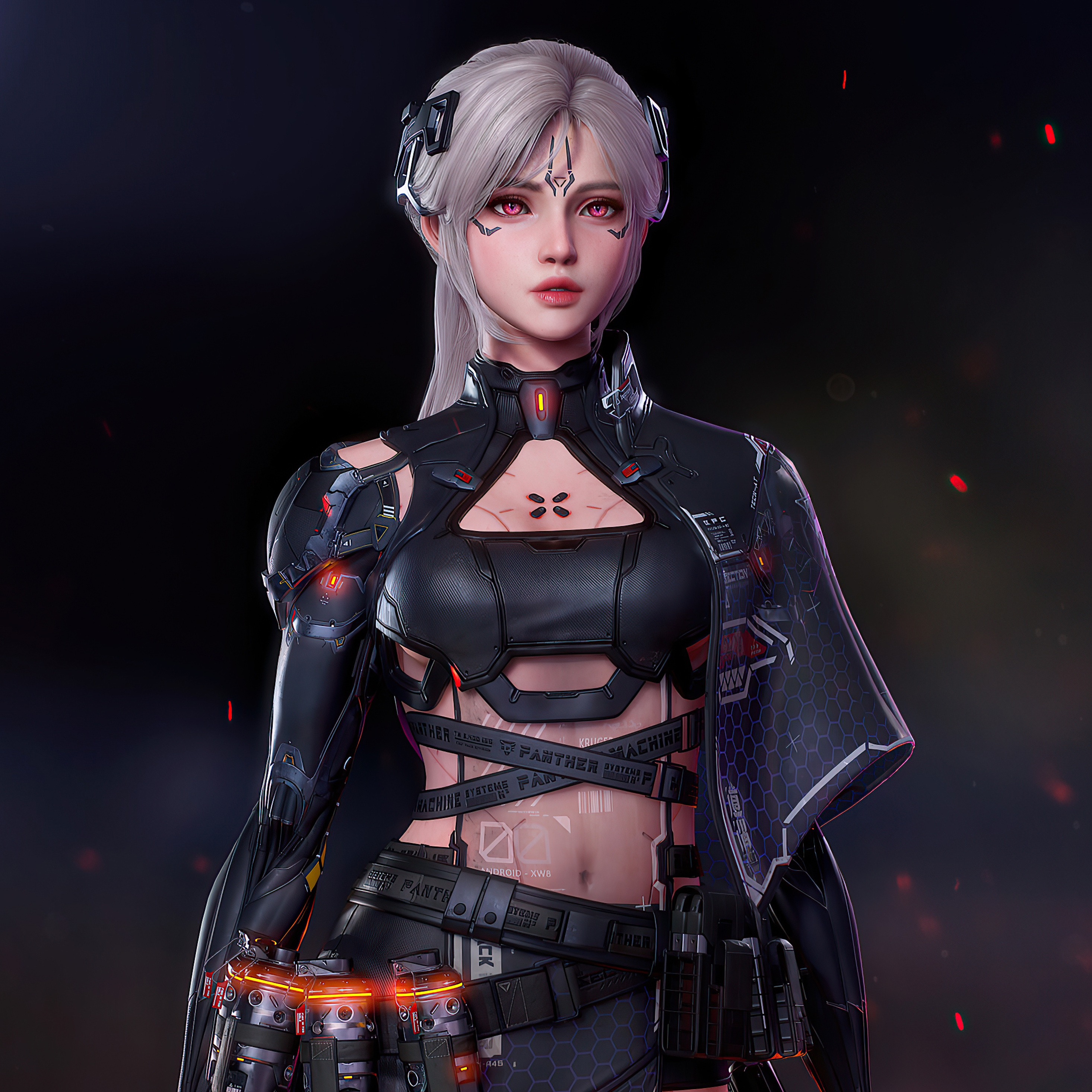 Cyberpunk 2077 Girl Samurai Jacket Nier 2B HD 4K Wallpaper #8.2207