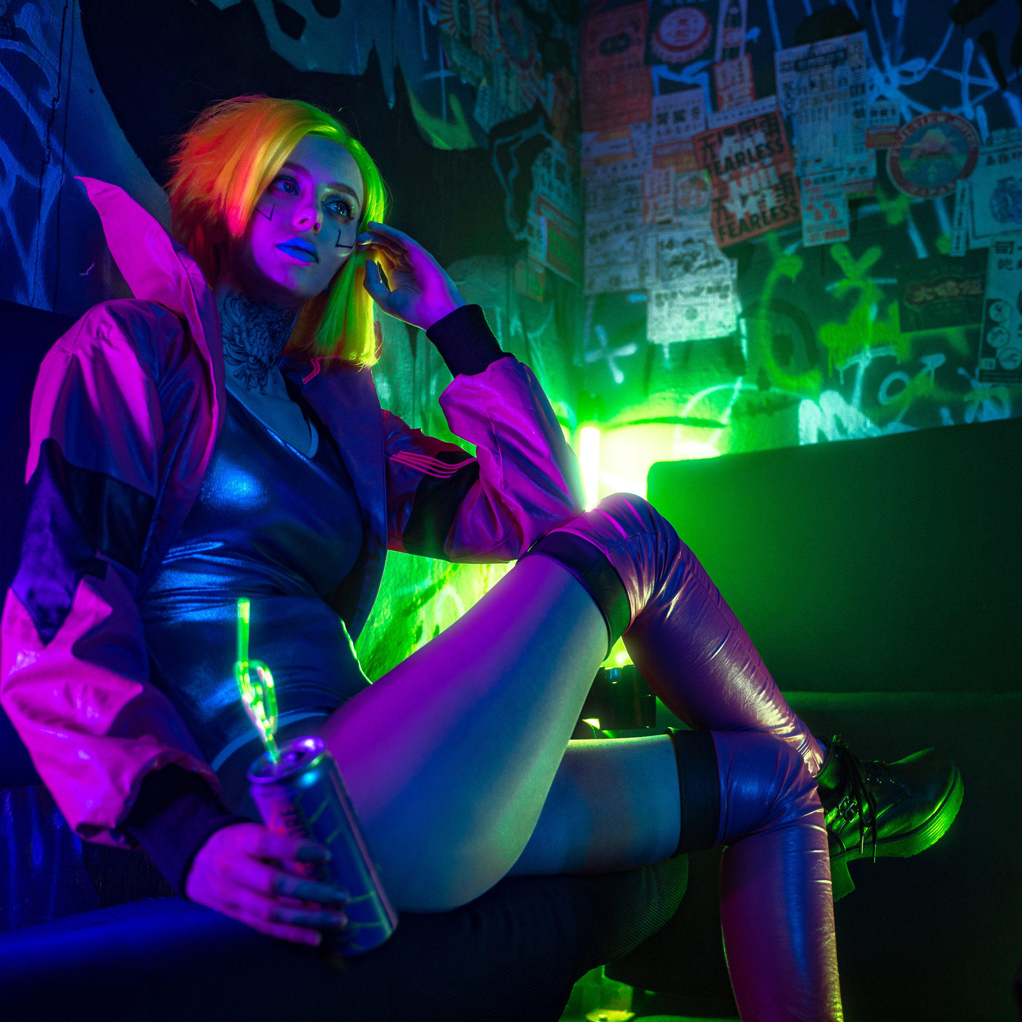 Cyberpunk cosplay girl фото 31