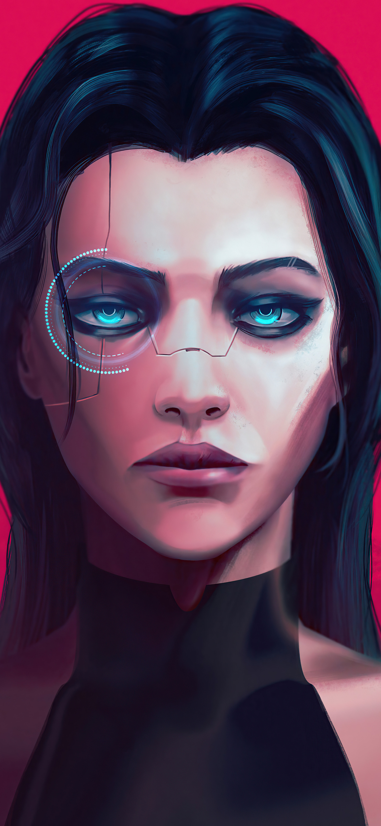 1242x2688 Cyberpunk Girl Portrait 5k Iphone Xs Max Hd 4k Wallpapers