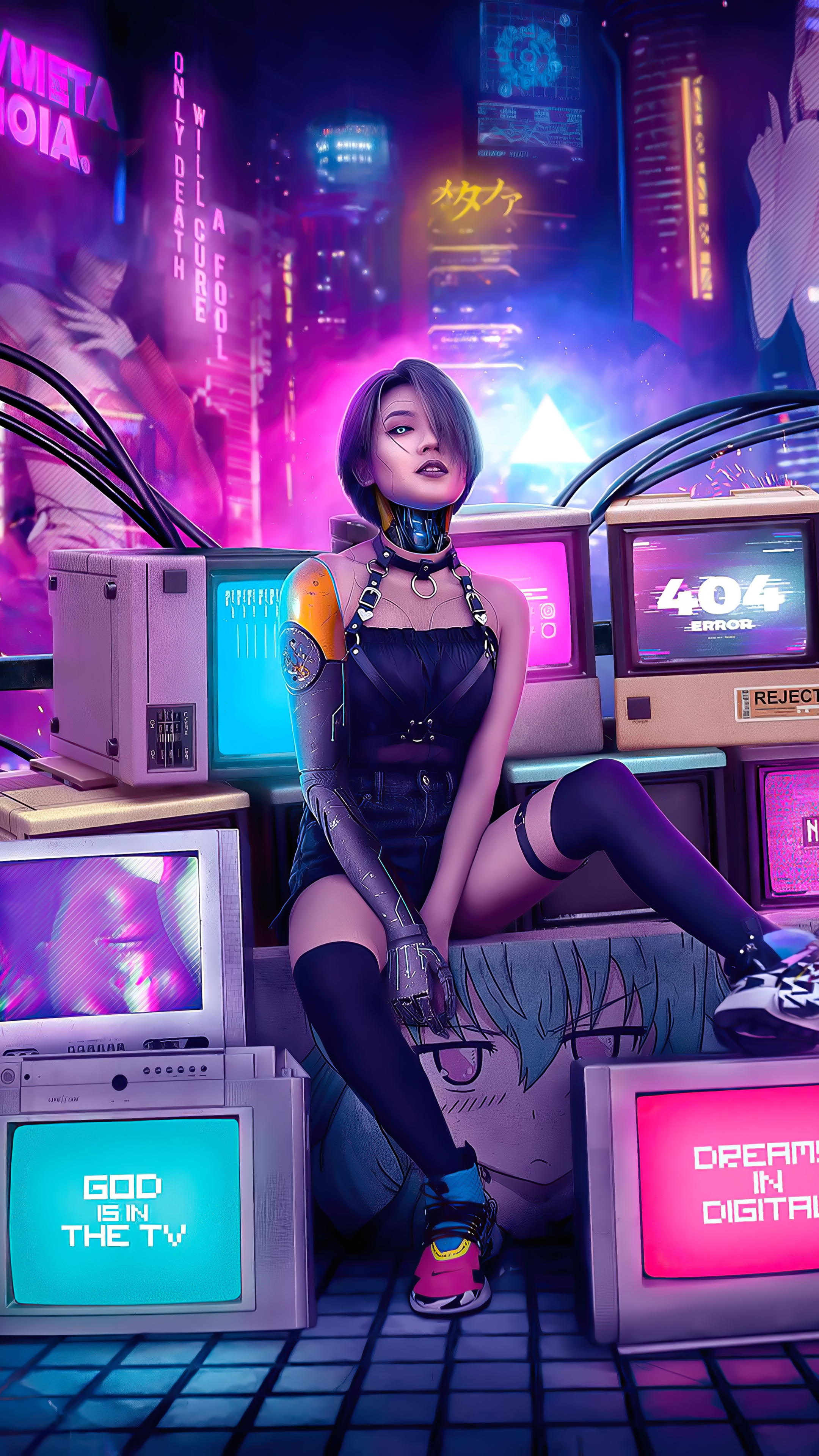 Neon girls cyberpunk фото 66