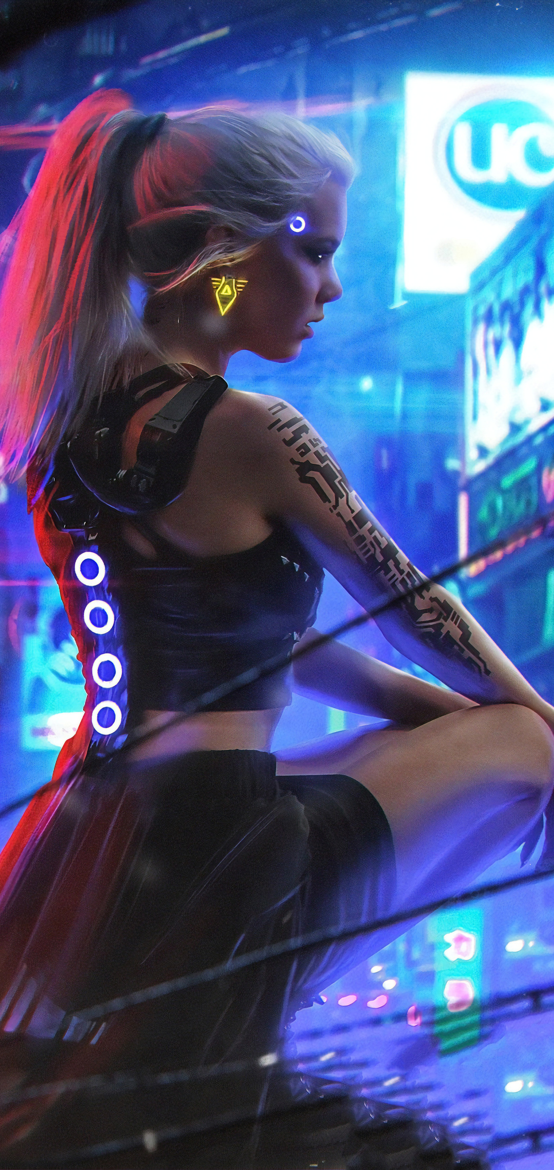 1080x2280 Cyberpunk Neon Girl 4k One Plus 6,Huawei p20,Honor view 10,Vivo  y85,Oppo f7,Xiaomi Mi A2 HD 4k Wallpapers, Images, Backgrounds, Photos and  Pictures