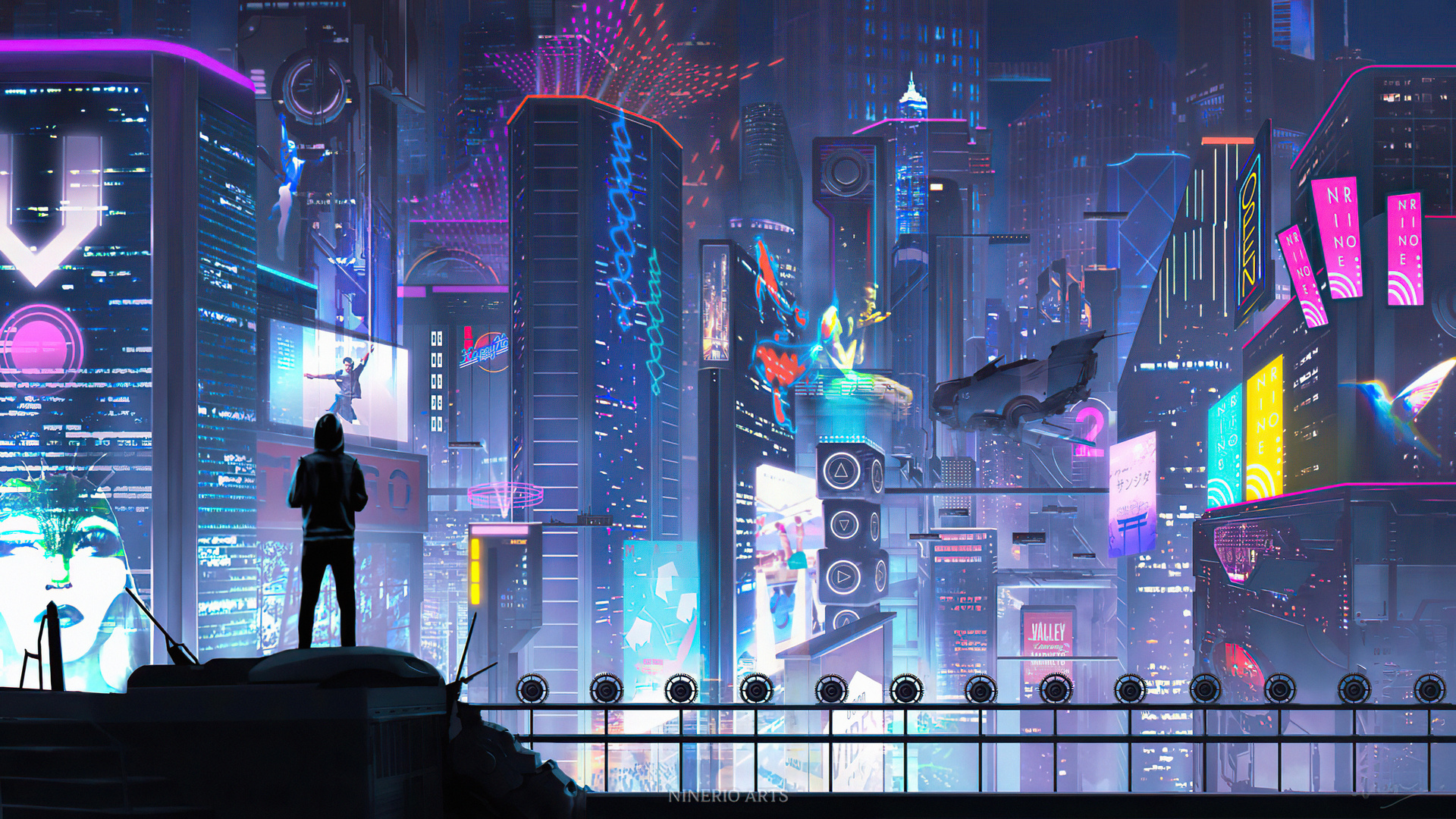 1920x1080 Cyberpunk Neon City Laptop Full HD 1080P ,HD 4k