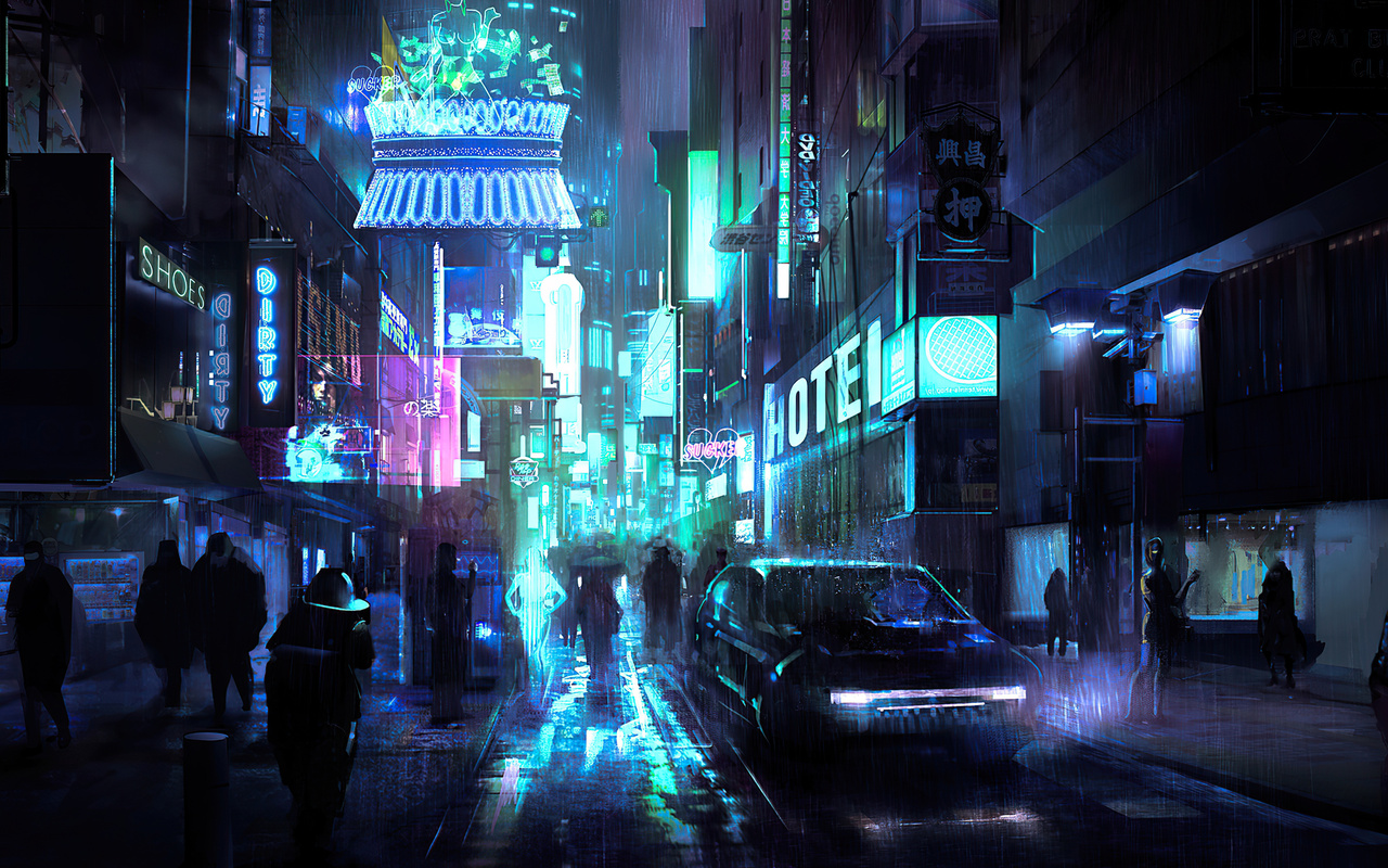 1280x800 Cyberpunk Street Night 4k 720P ,HD 4k Wallpapers,Images ...