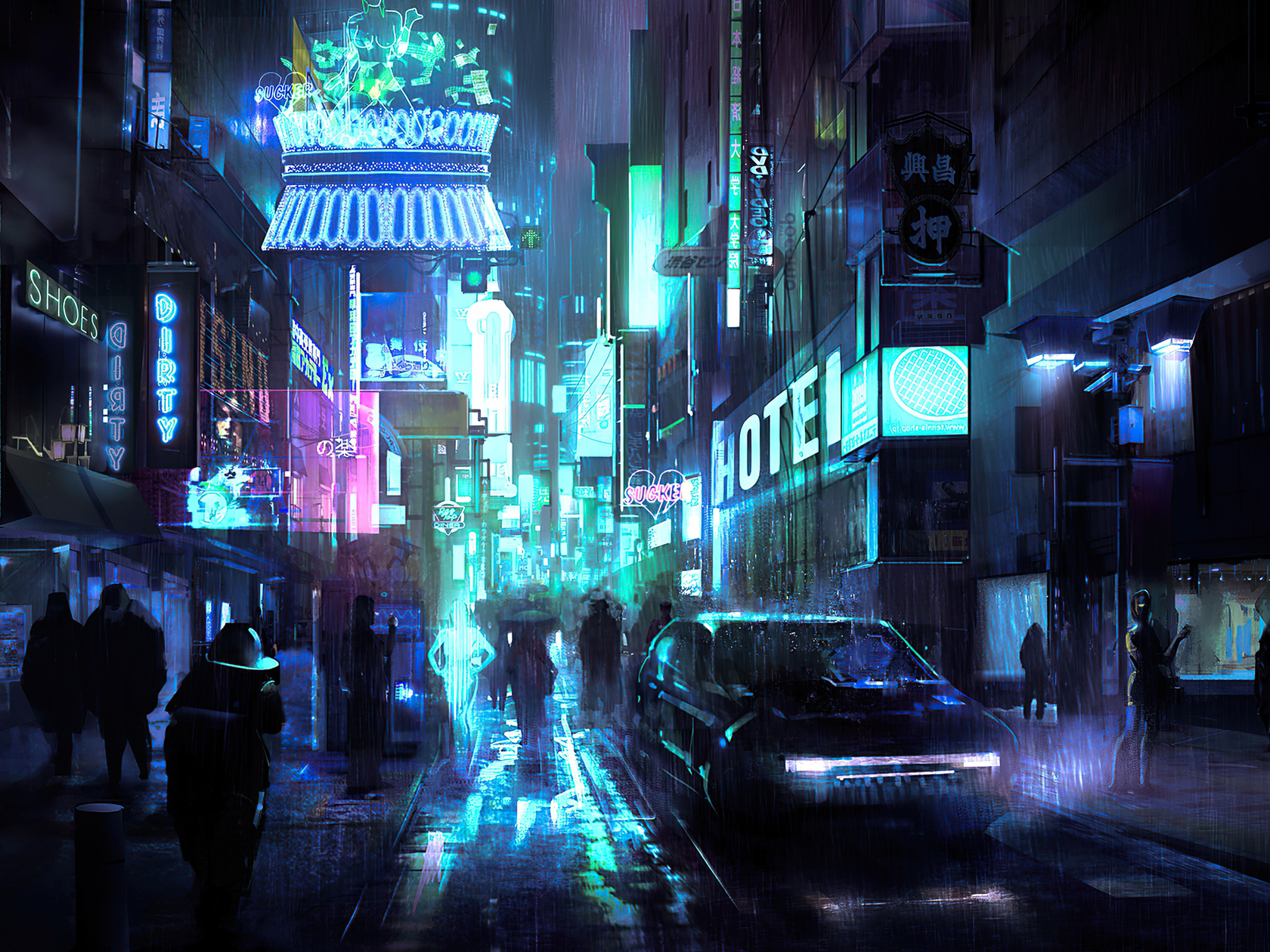 1680x1260 Cyberpunk Street Night 4k 1680x1260 Resolution HD 4k ...