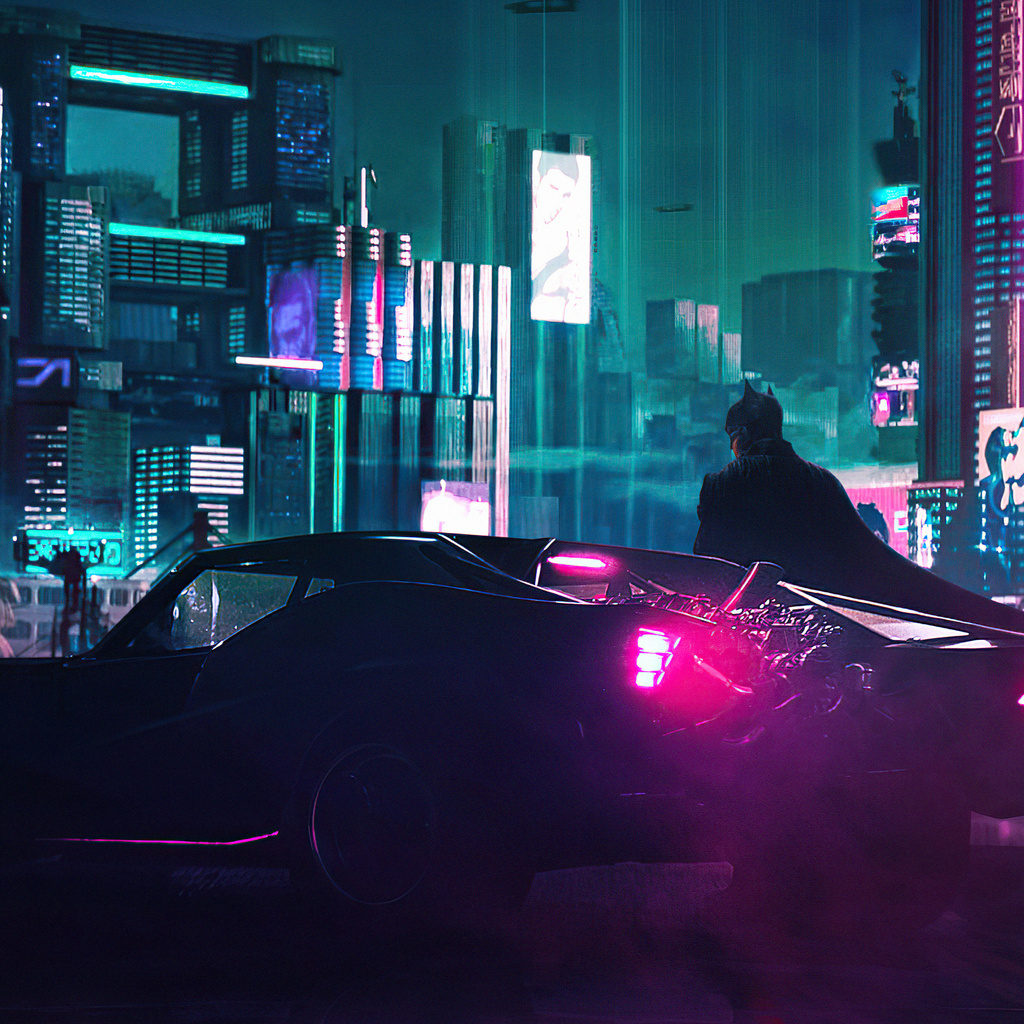 1024x1024 Cyberpunk X The Batman 4k 1024x1024 Resolution HD 4k ...