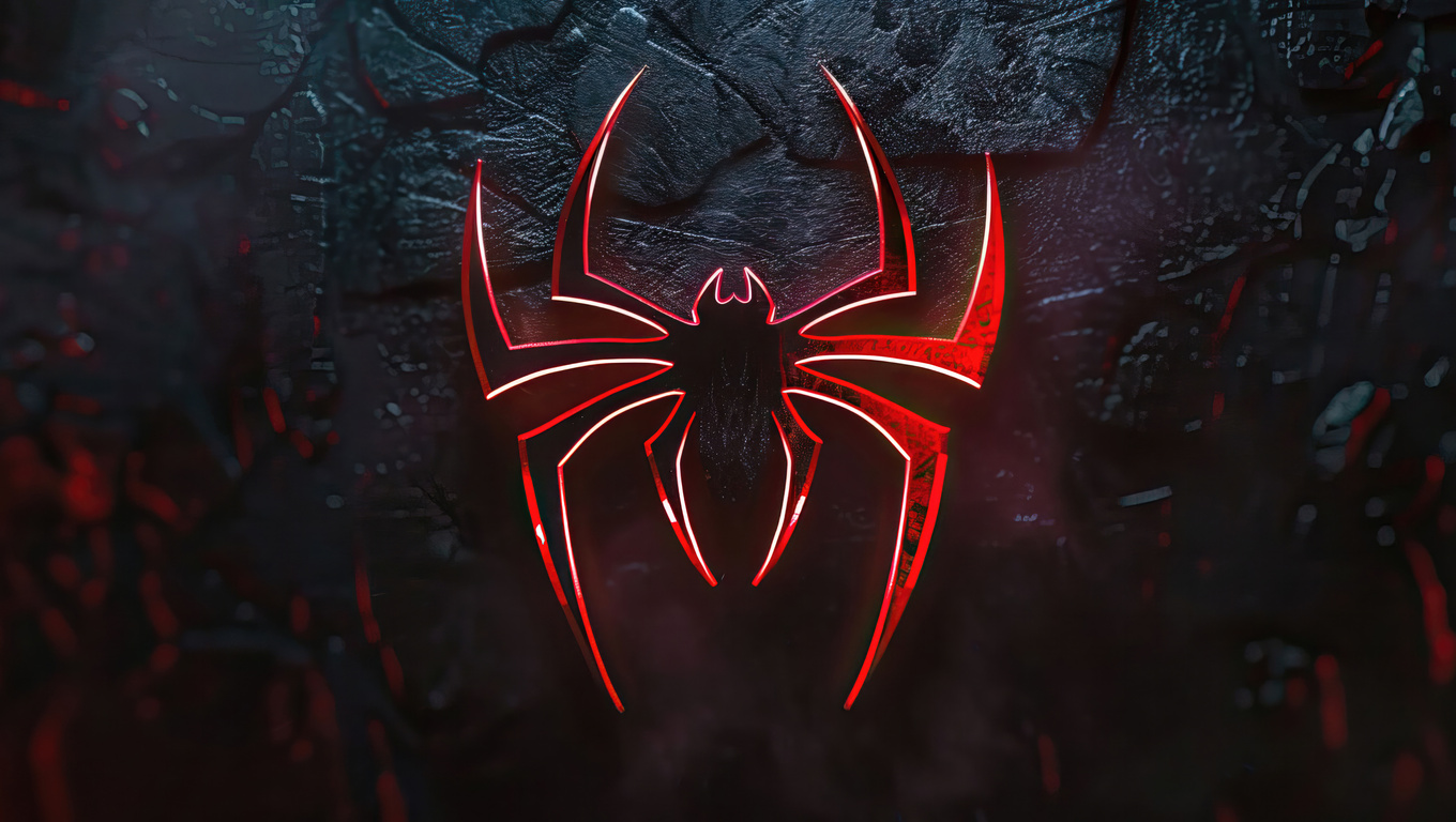 1360x768 Dark Aesthetic Spiderman Logo 5k Laptop HD ,HD 4k Wallpapers ...