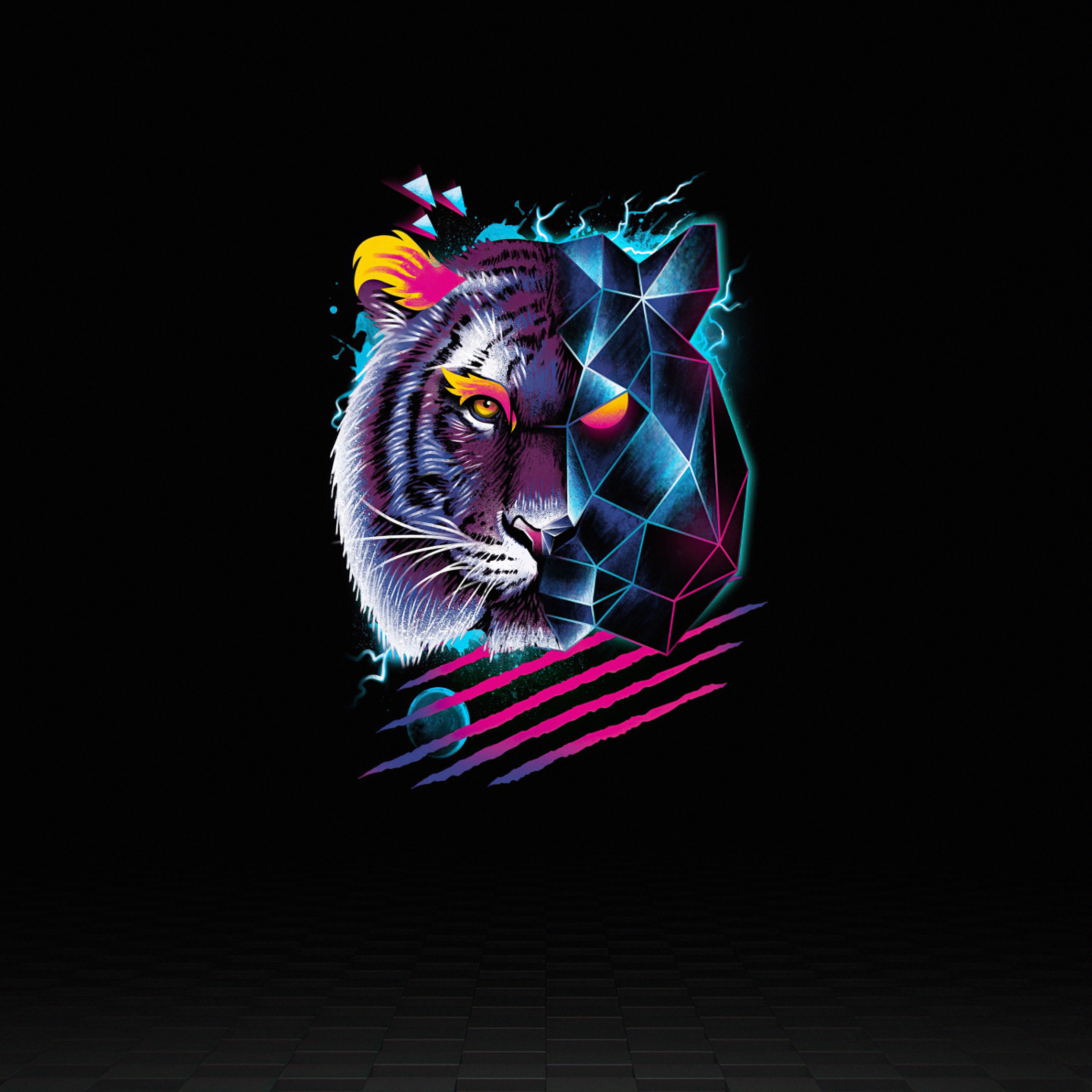 2932x2932 Dark Lion Retro 4k Ipad Pro Retina Display HD 4k Wallpapers,  Images, Backgrounds, Photos and Pictures
