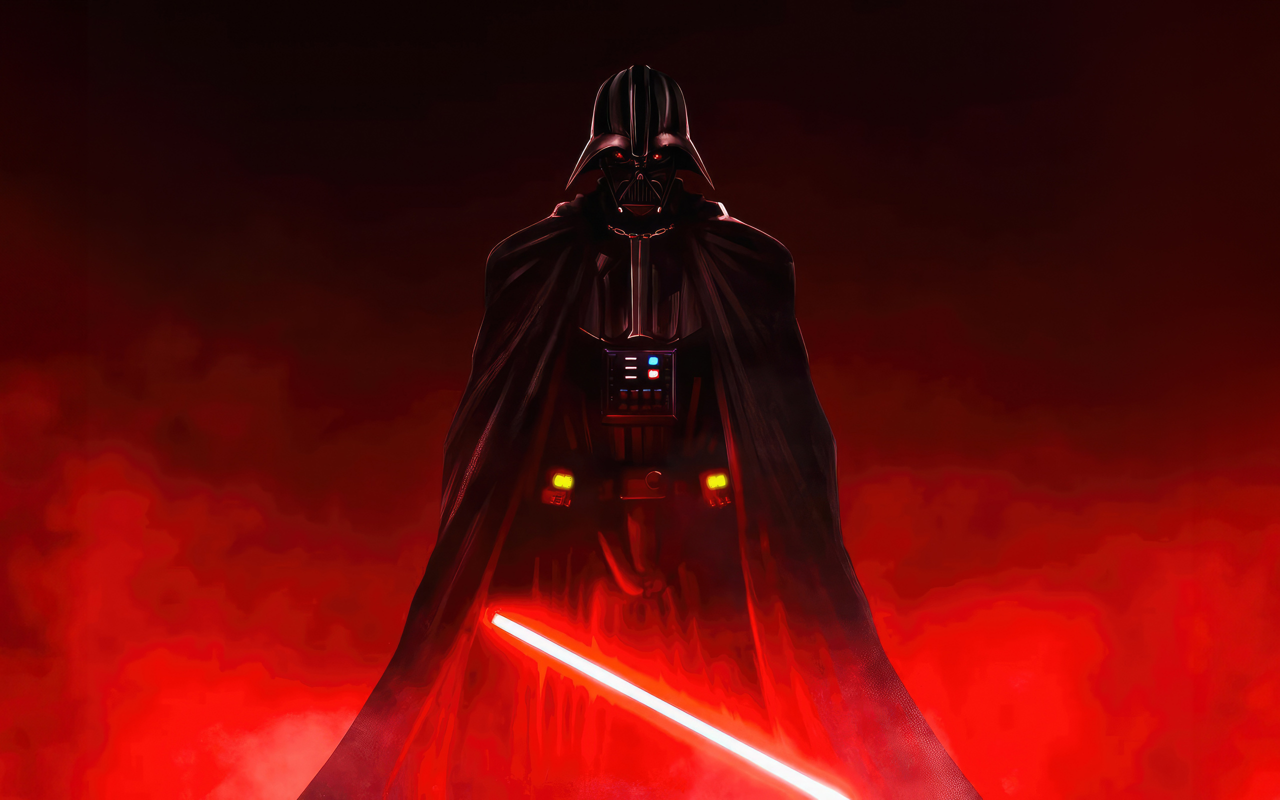 2560x1600 Darth Vader Minimal In Fiery Red Wallpaper,2560x1600 ...