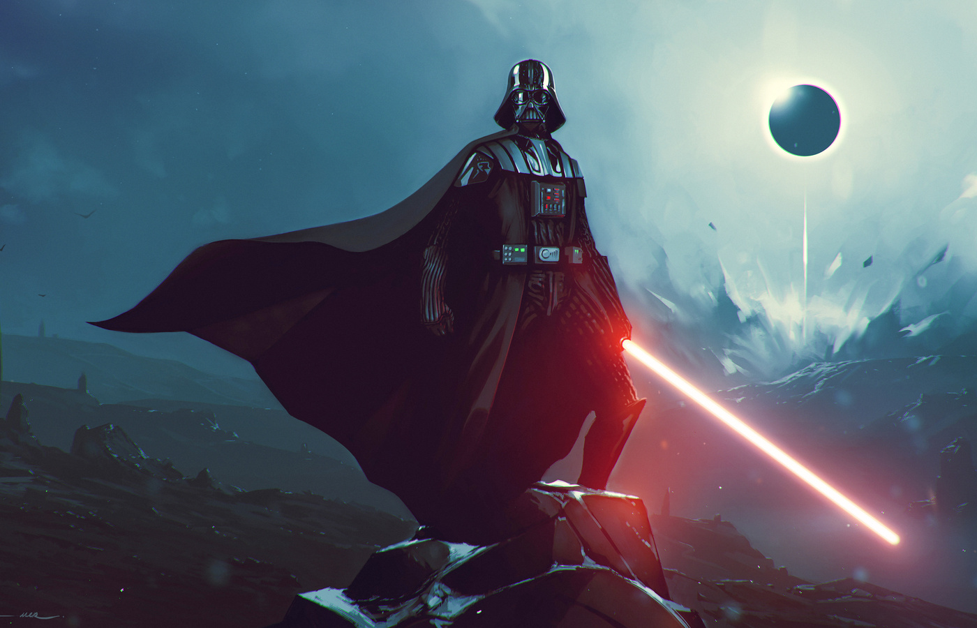 1400x900 Darth Vader With A Red Lightsaber 8k 1400x900 Resolution HD 4k ...