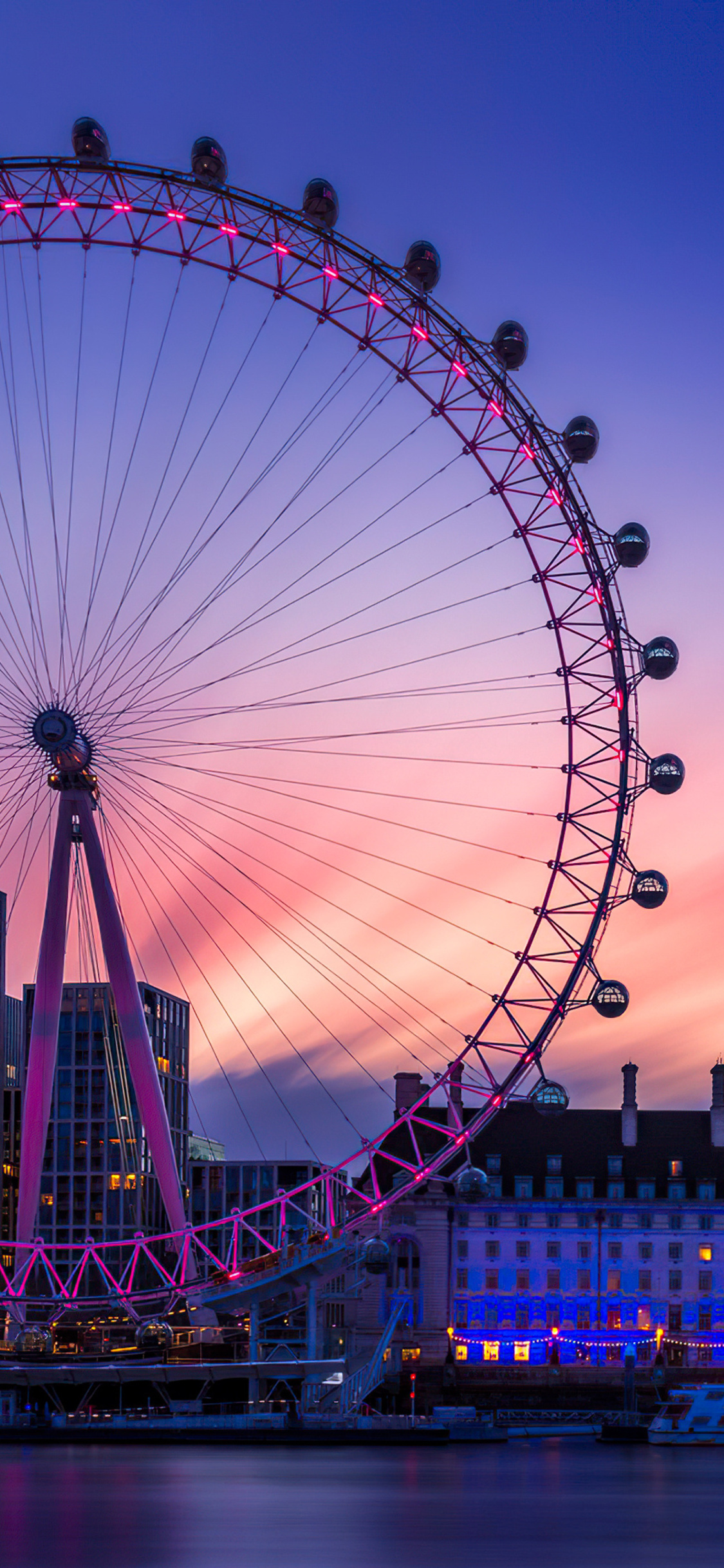 1125x2436 Dawn At The London Eye 4k Iphone XS,Iphone 10,Iphone X HD 4k  Wallpapers, Images, Backgrounds, Photos and Pictures