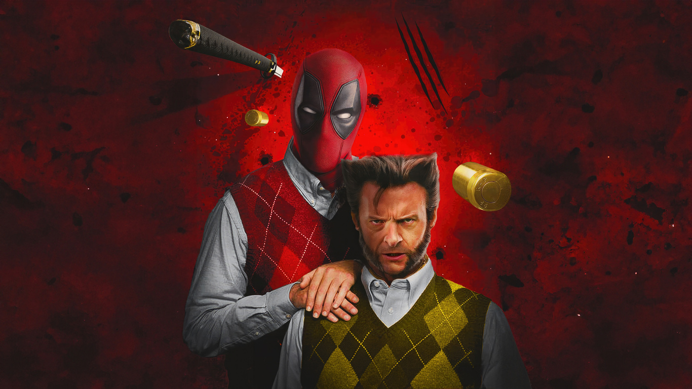 1366x768 Deadpool And Wolverine Movie 2024 Laptop HD ,HD 4k Wallpapers