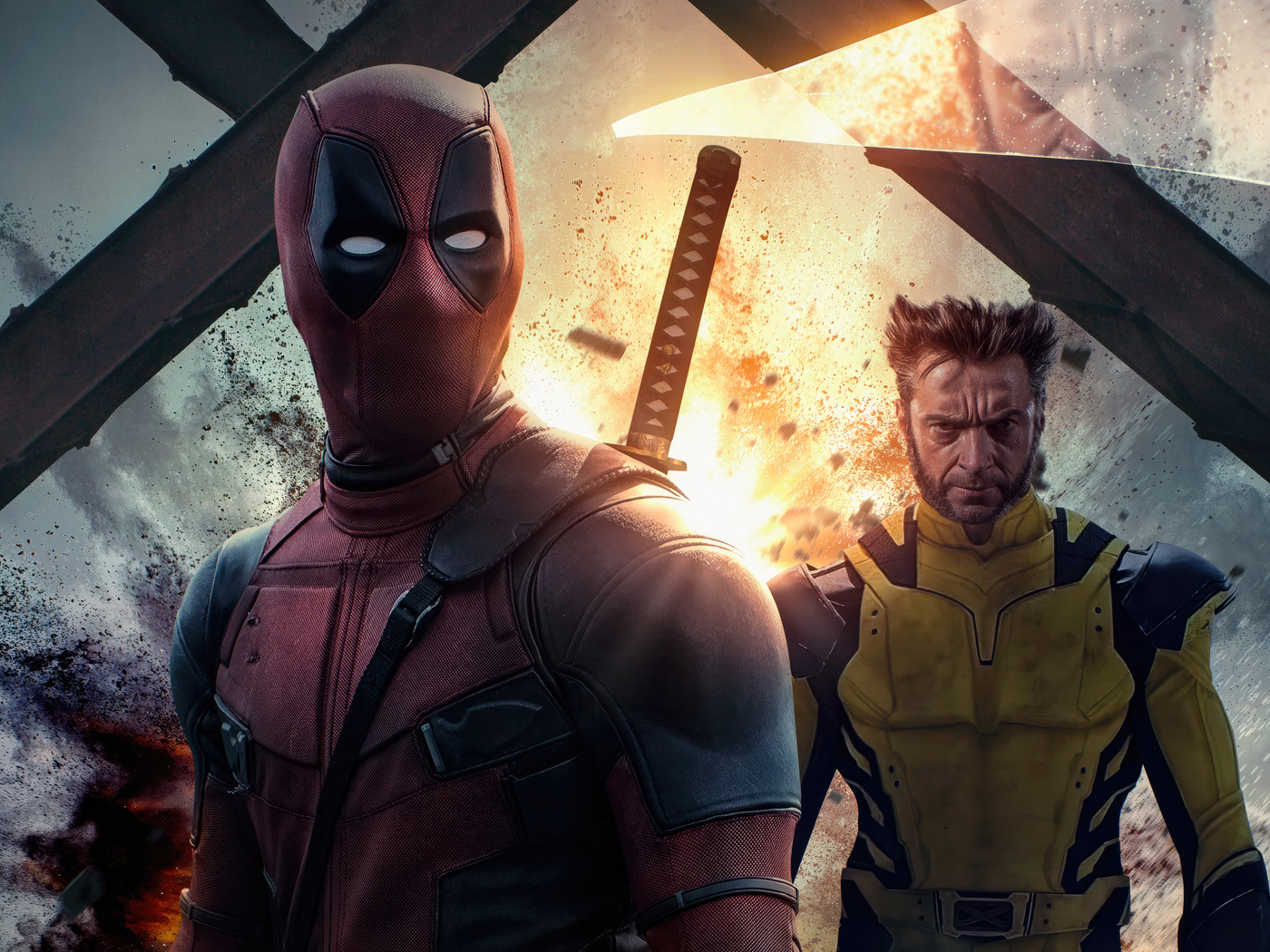 1400x1050 Deadpool And Wolverine Unstoppable Force Wallpaper,1400x1050 