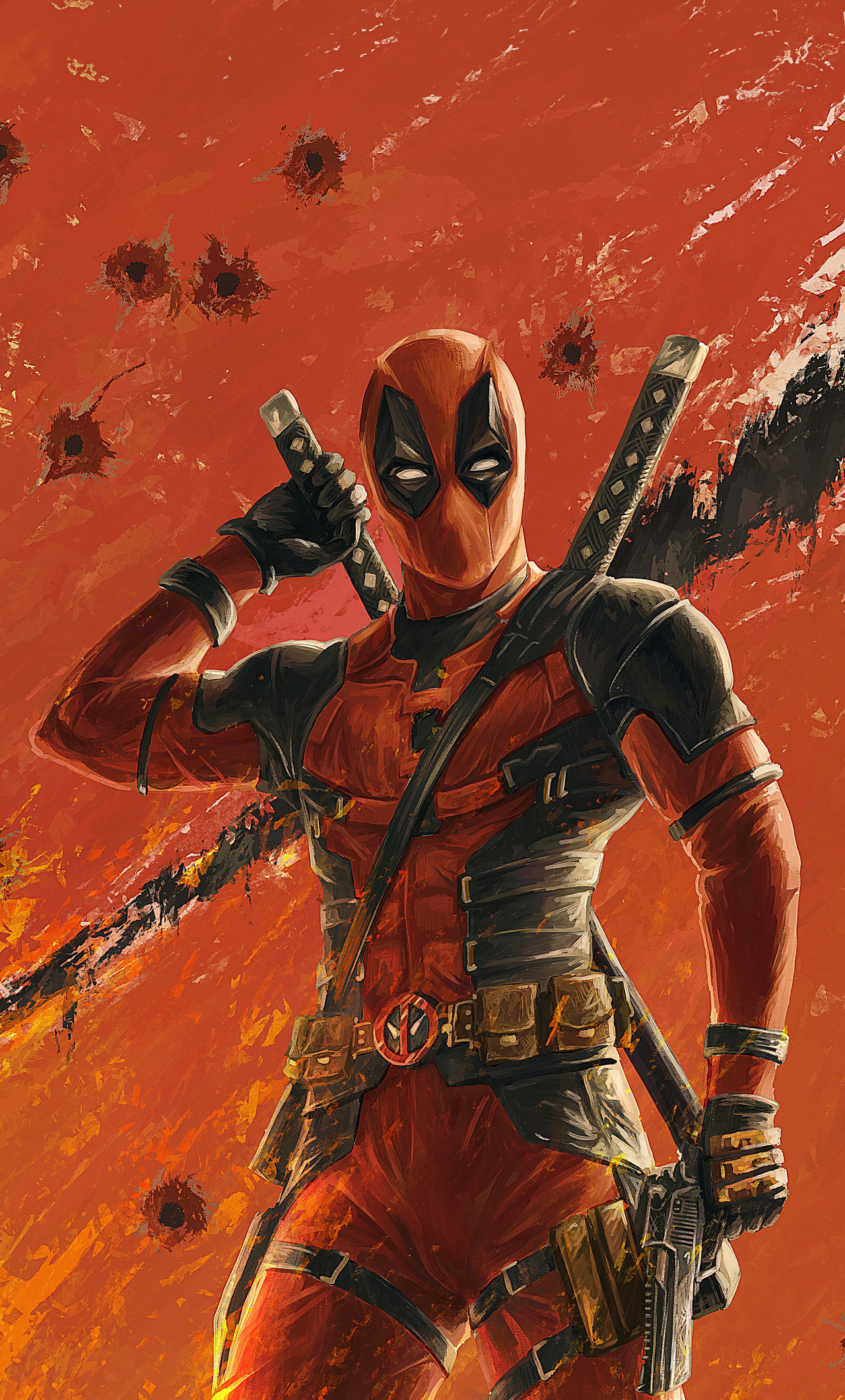 1280x2120 Deadpool Deadly Swordplay In Action iPhone 6+ ,HD 4k ...