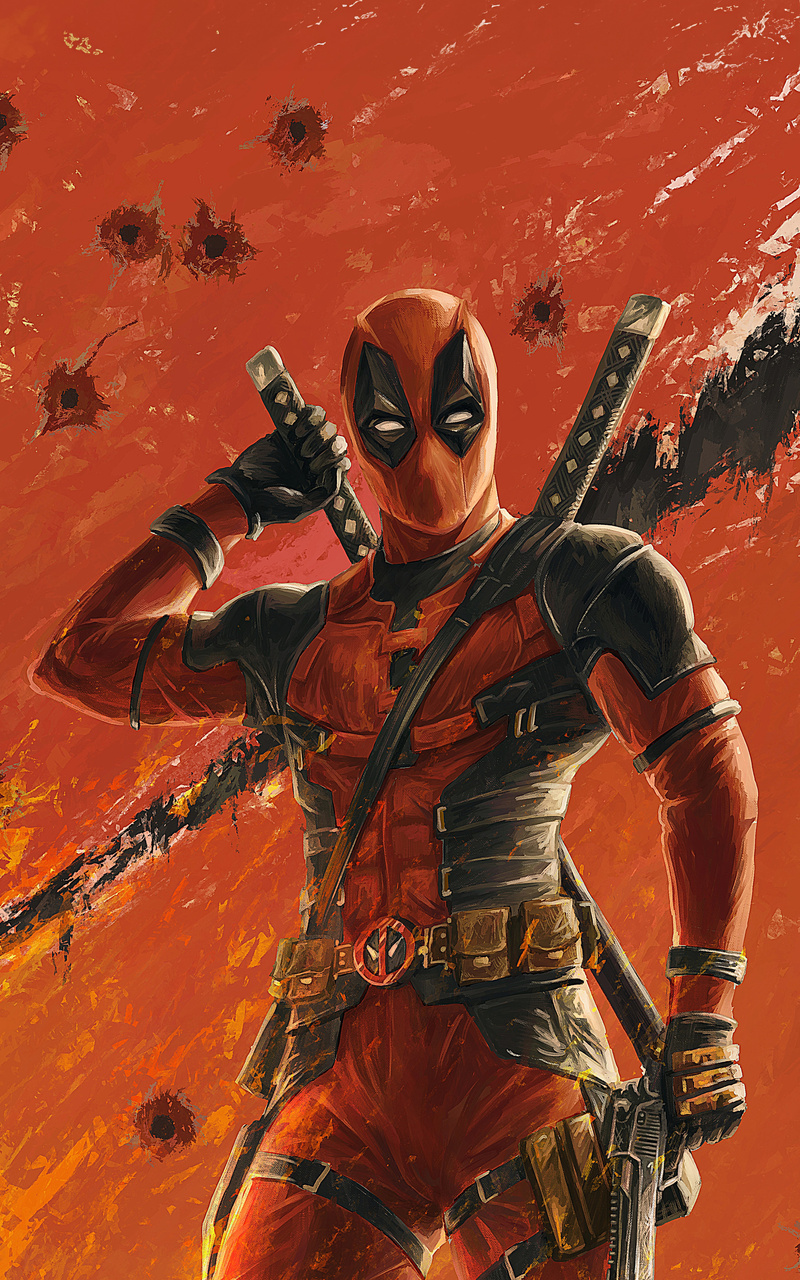 800x1280 Deadpool Deadly Swordplay In Action Nexus 7,Samsung Galaxy Tab ...