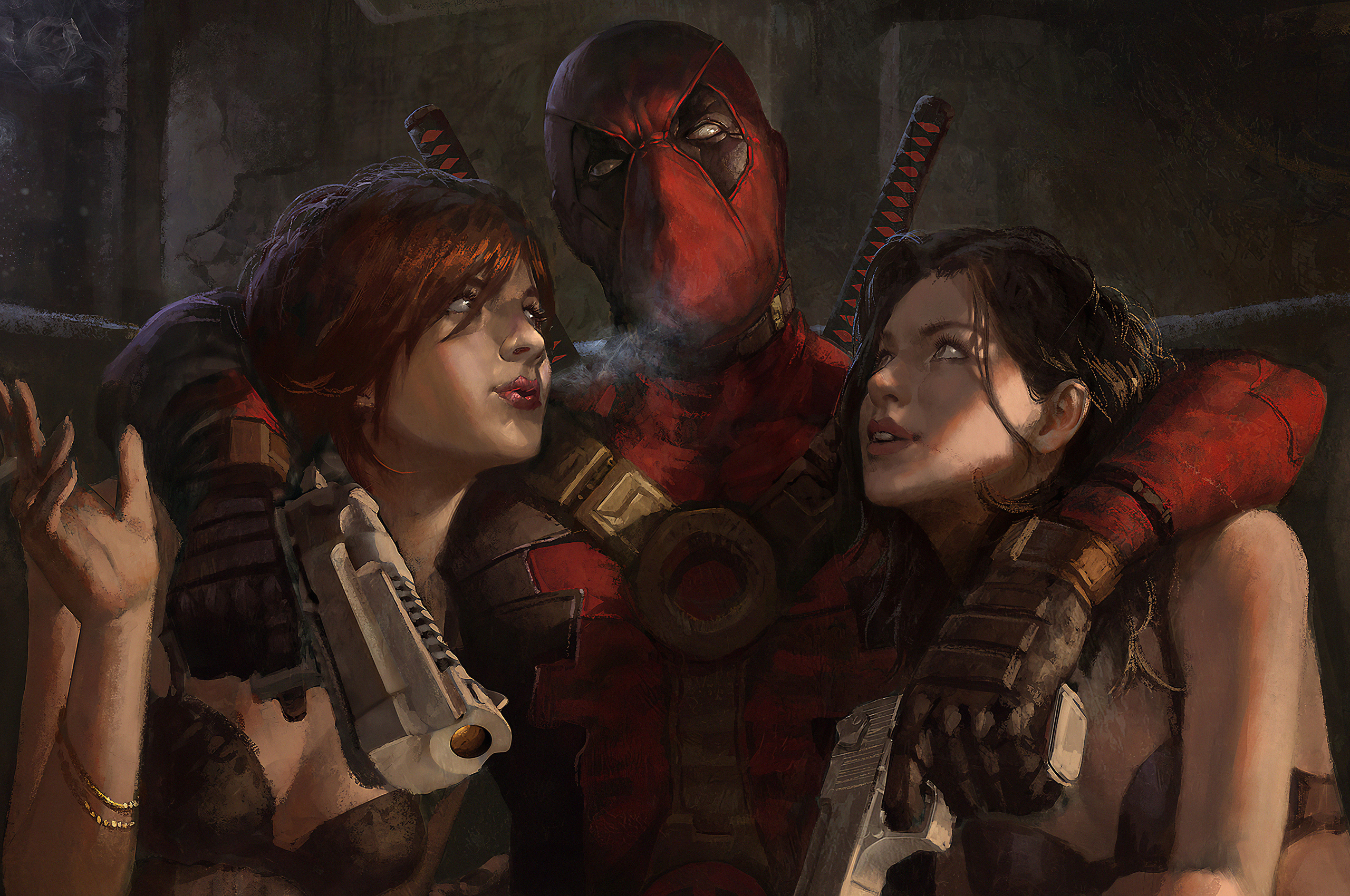 Deadpool Hanging Out With Girl In 2560x1700 Resolution. deadpool-hanging-ou...