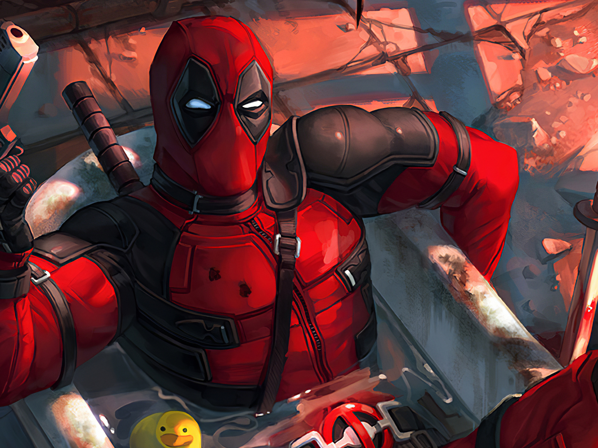 1920x1440 Deadpool In Tub 1920x1440 Resolution HD 4k Wallpapers, Images ...