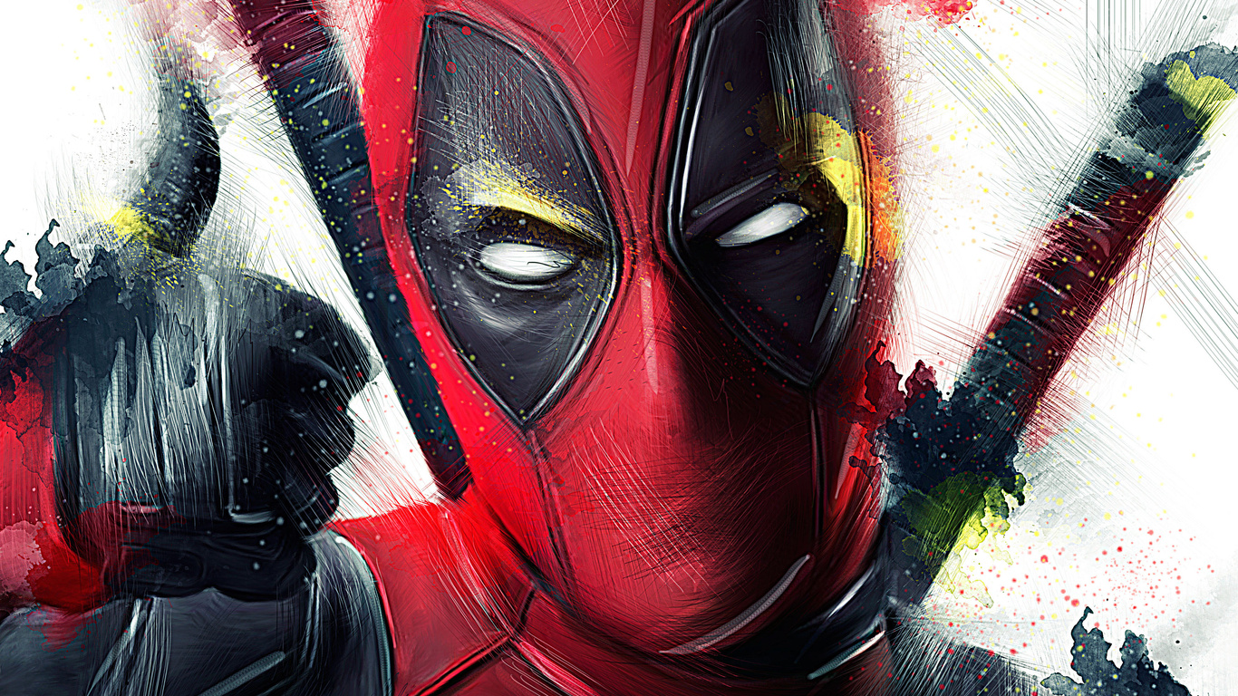 1366x768 Deadpool Sketch Art Laptop HD ,HD 4k Wallpapers,Images ...