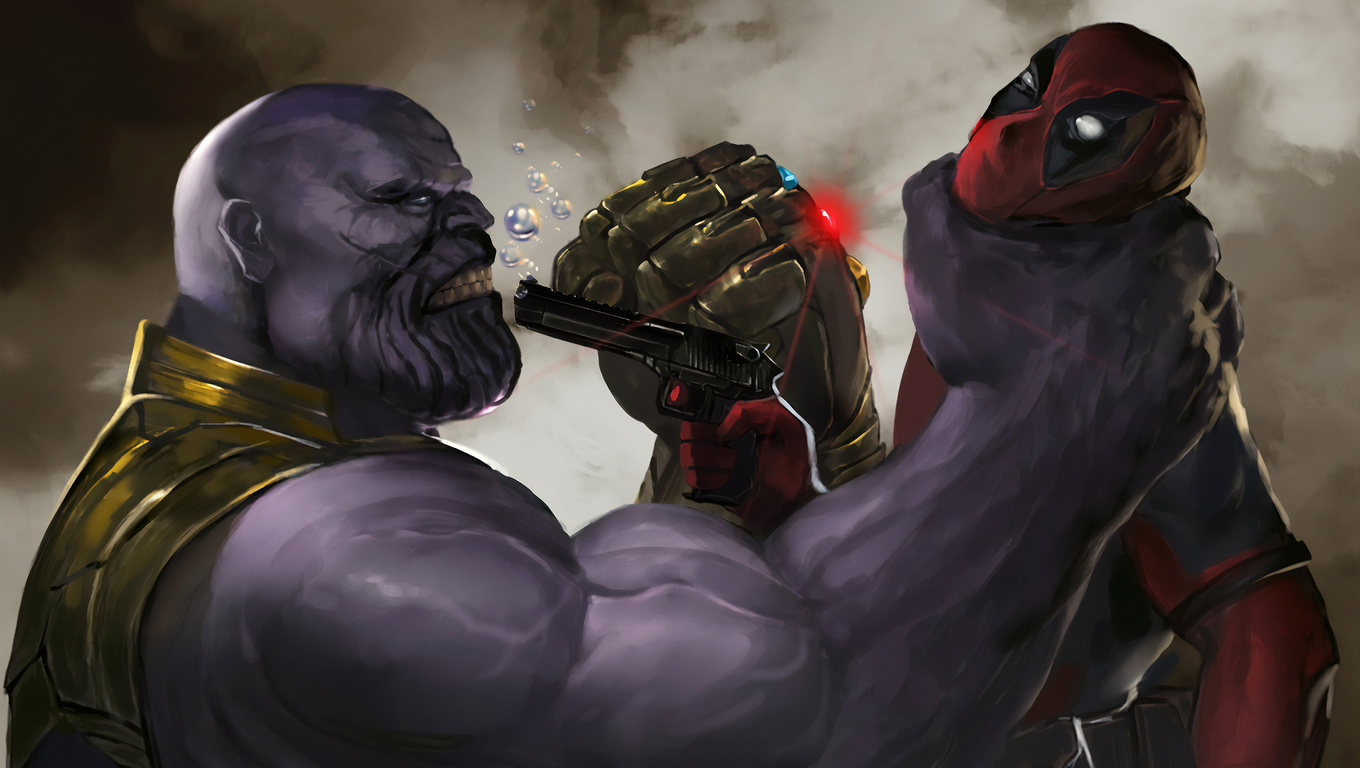 1360x768 Deadpool Vs Thanos Art Laptop HD ,HD 4k Wallpapers,Images ...