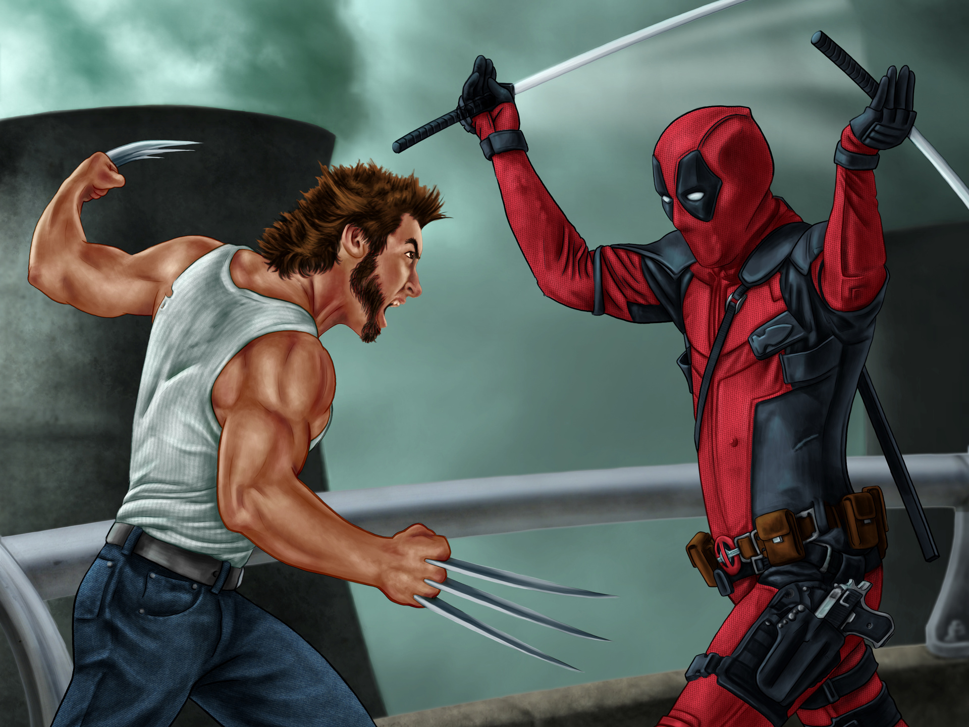 1920x1440 Deadpool Vs Wolverine 5k 1920x1440 Resolution HD 4k ...