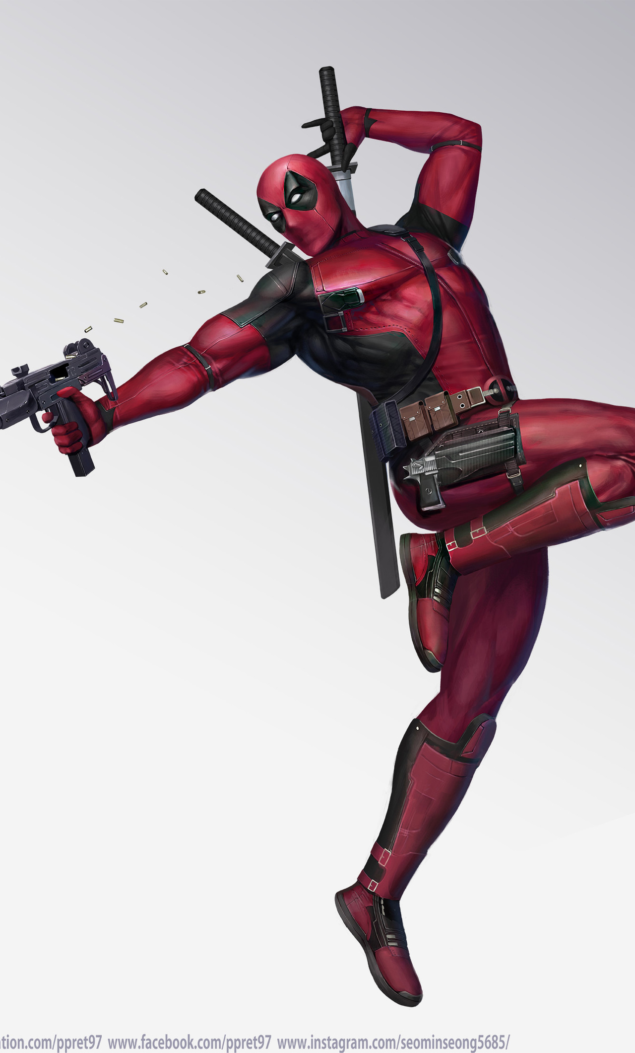 1280x2120 Deadpool With Gun Art iPhone 6+ HD 4k Wallpapers, Images ...