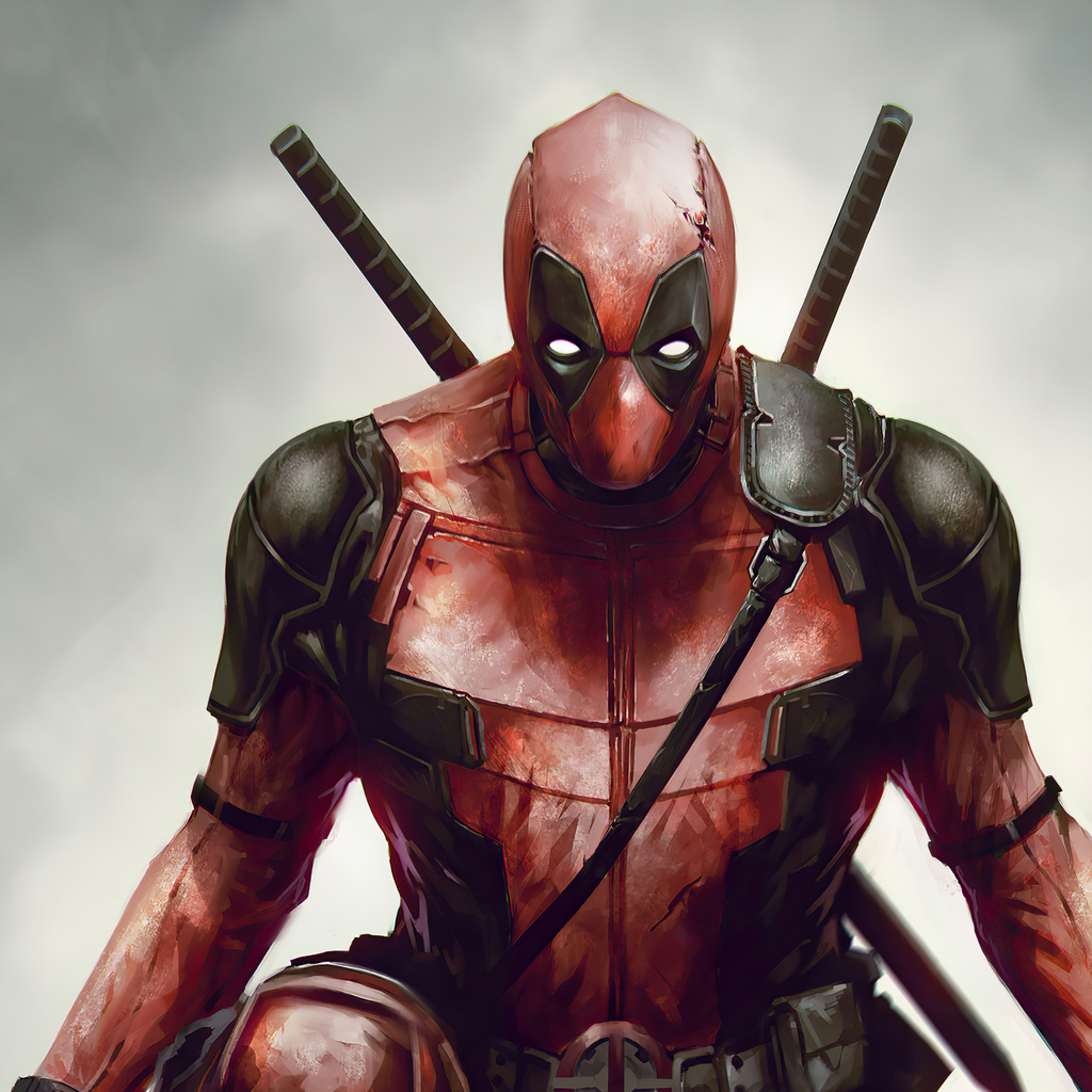 1024x1024 Deadpool With Wolverine Claws In Hand 1024x1024 Resolution HD ...