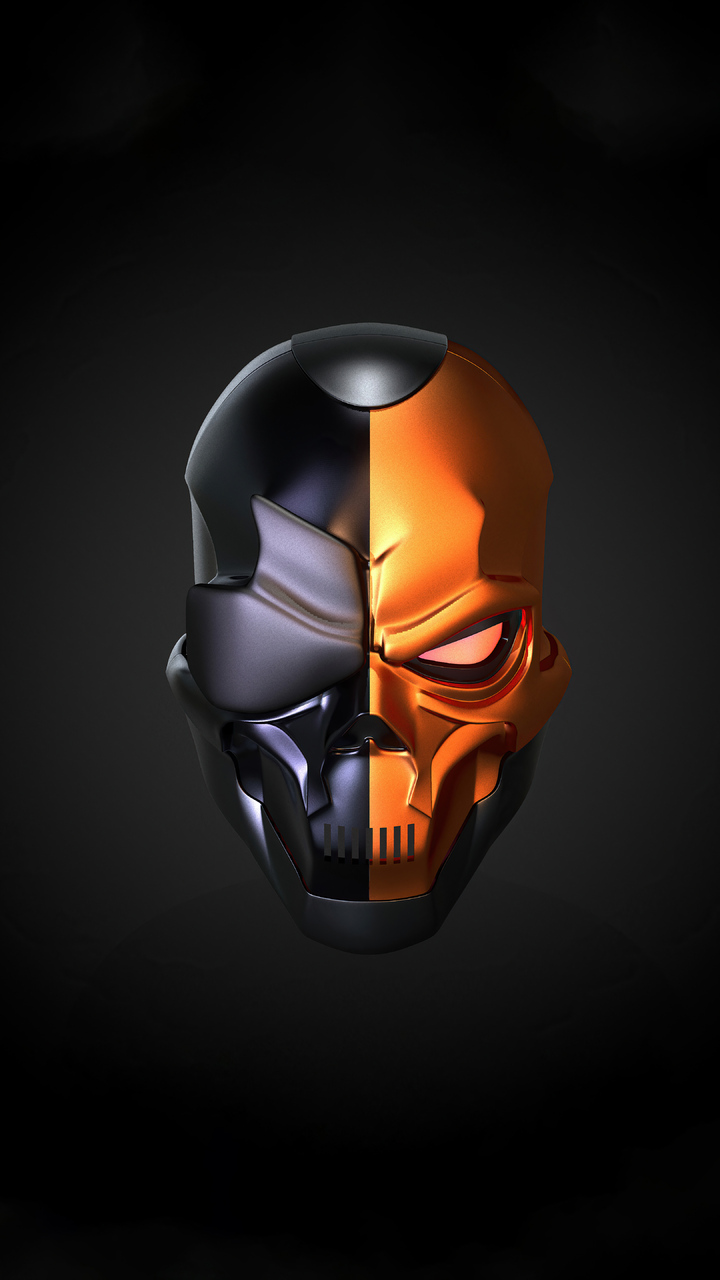 Deathstroke Skull Helmet 5k Wallpaper In 720x1280 Resolution