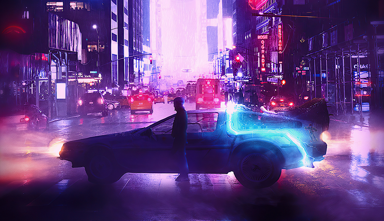 1336x768 Delorean Cyber Ride 4k Laptop HD HD 4k Wallpapers, Images
