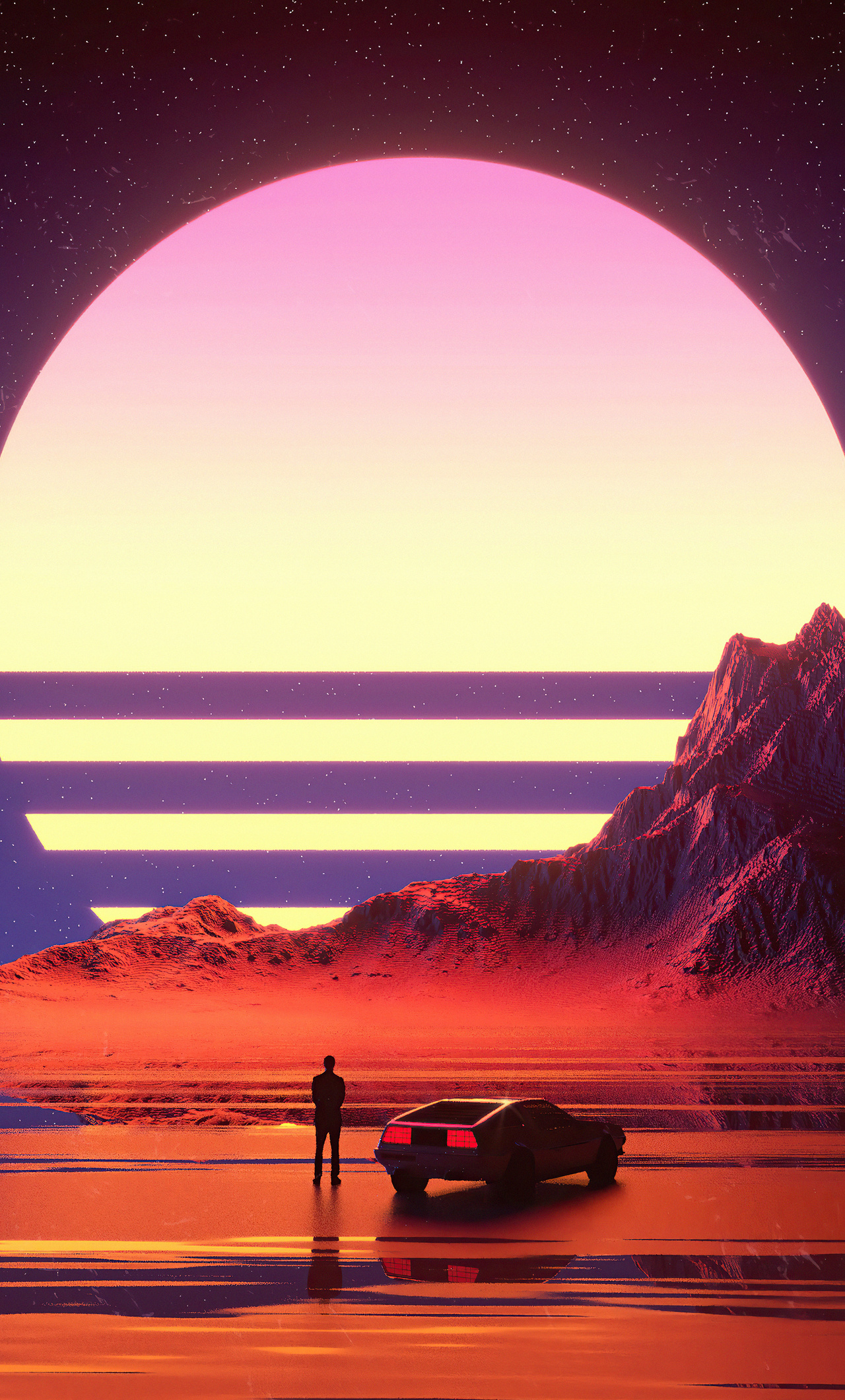 1280x2120 Delorean Retro Vibes 5k iPhone 6+ ,HD 4k Wallpapers,Images