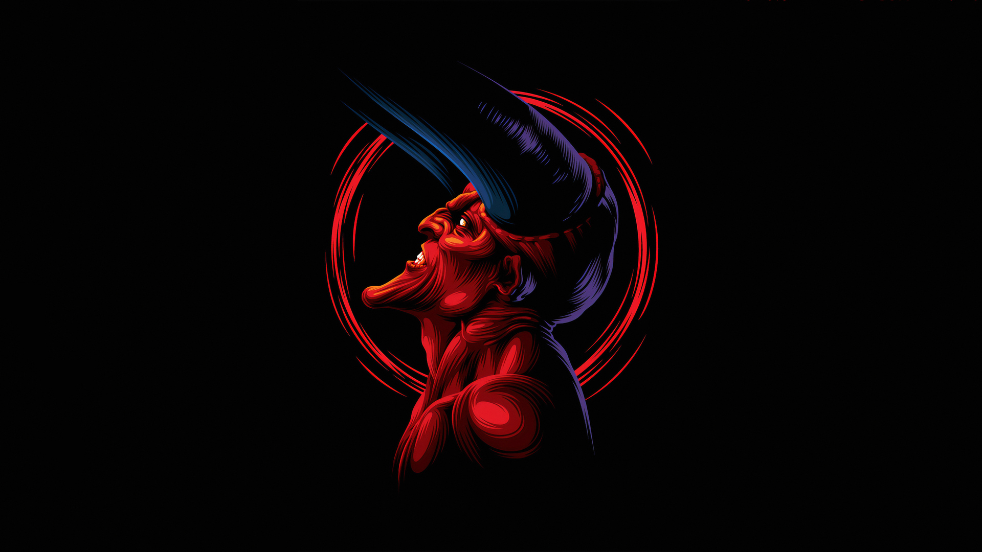 Abstract KDE Plasma Demon Devil DESKTOP WALLPAPER 