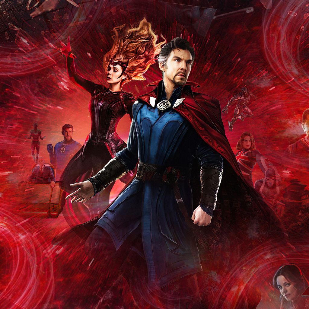 1024x1024 Doctor Strange Multiverse Of Madness Movie 4k 1024x1024 ...