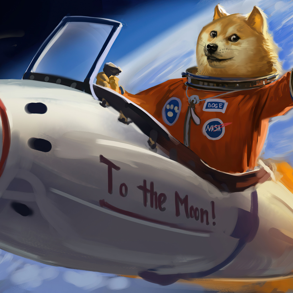 1024x1024 Doge To The Moon 1024x1024 Resolution HD 4k Wallpapers ...