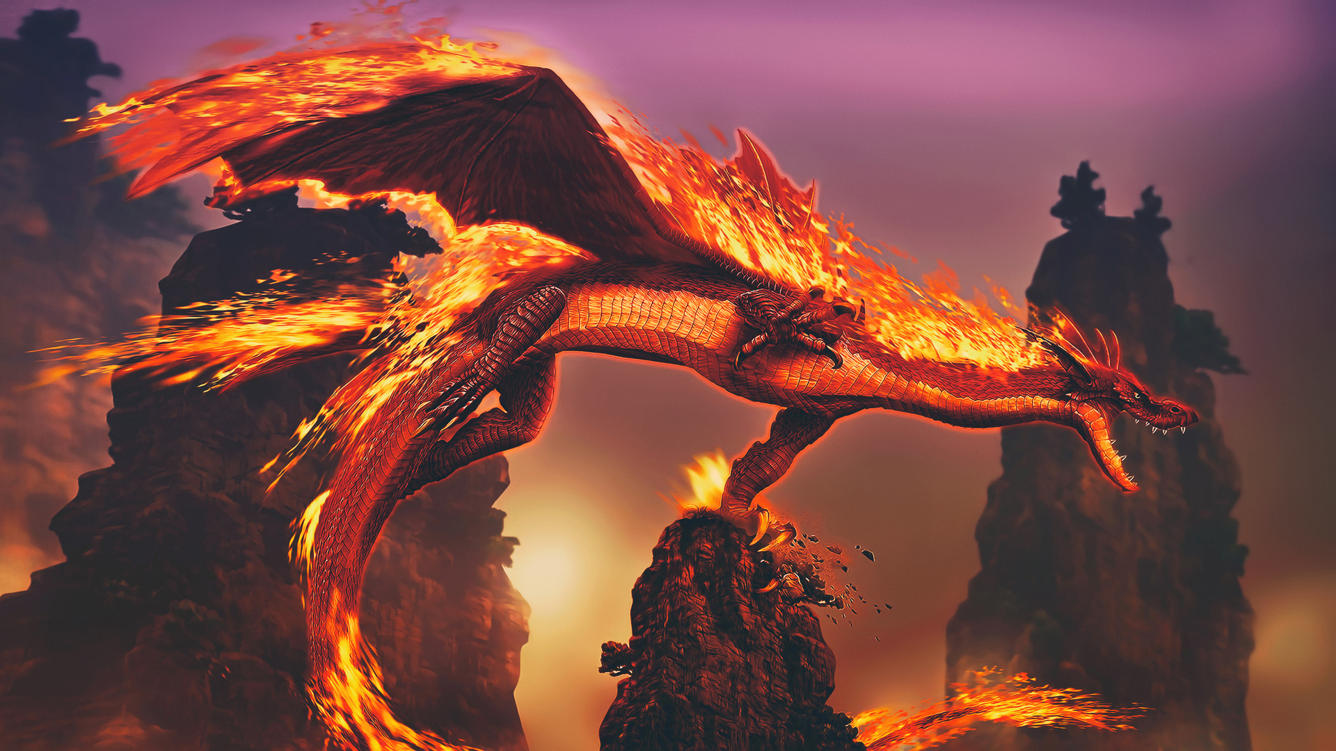 1920x1080 Dragon Fire 4k Laptop Full HD 1080P HD 4k Wallpapers, Images,  Backgrounds, Photos and Pictures