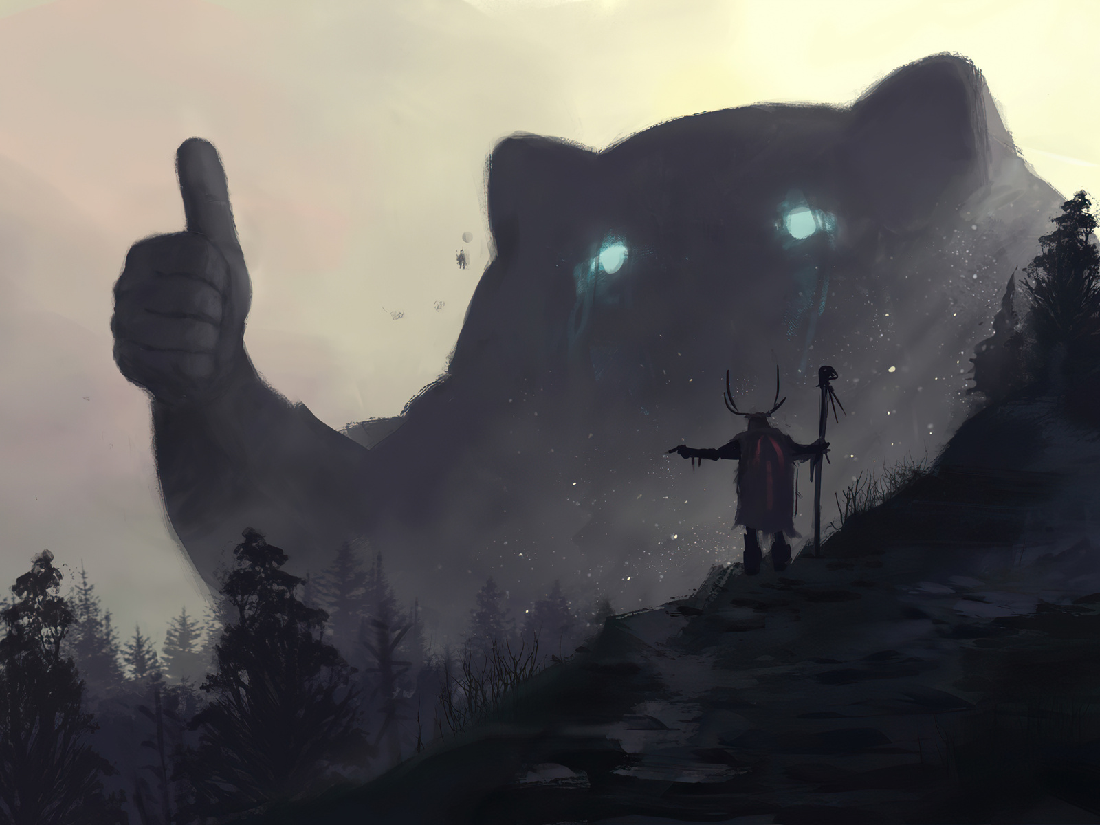 1600x1200 Druids Spirits Giant Thumbs Up Wallpaper,1600x1200 Resolution ...