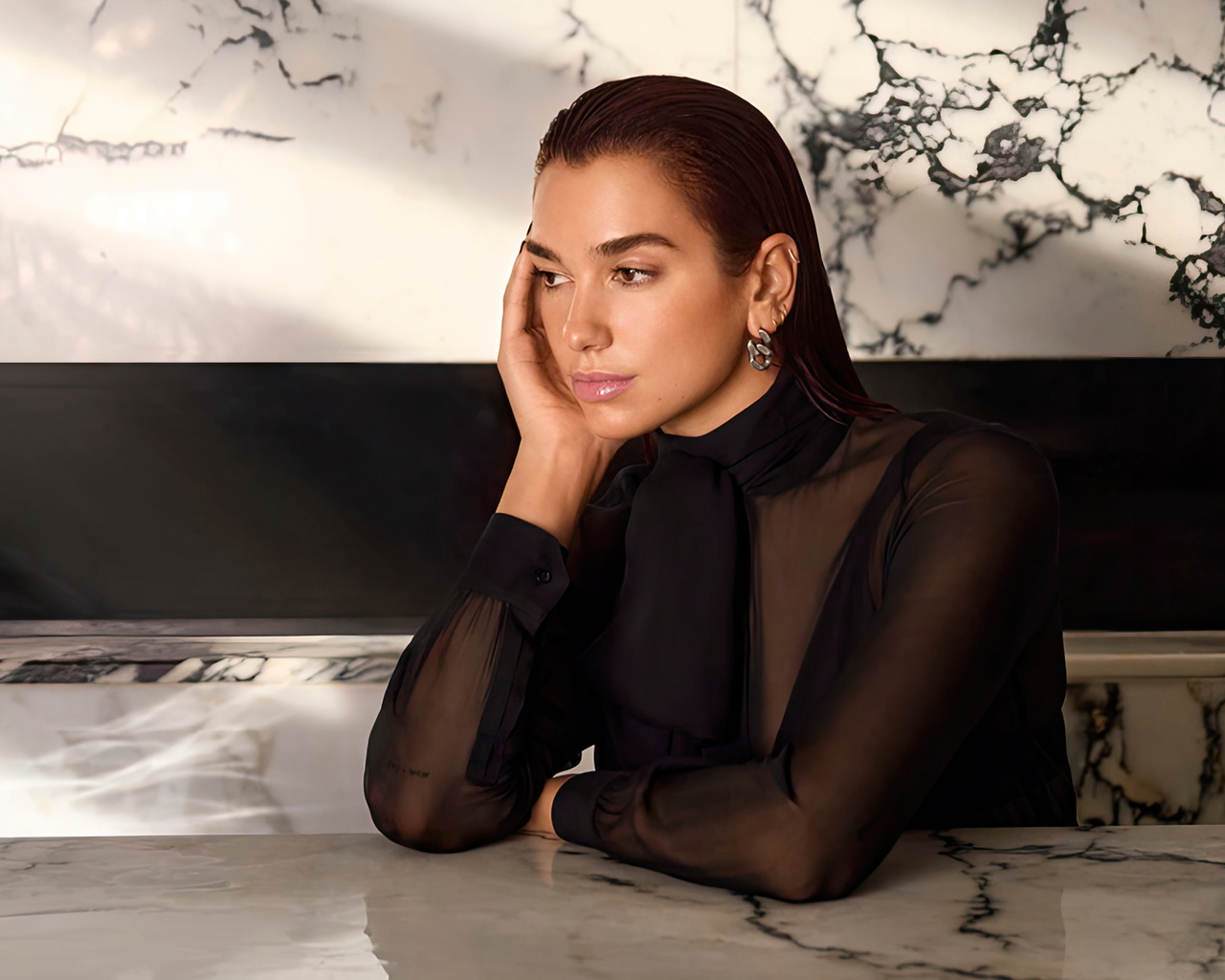 1280x1024 Dua Lipa Yves Saint Laurent Beauty Campaign Wallpaper ...