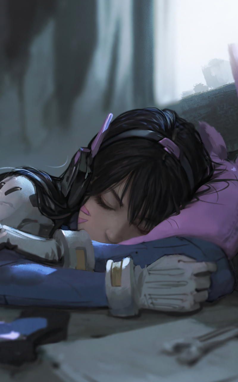 800x1280 Dva Overwatch Sleep 4k Nexus 7samsung Galaxy Tab 10note