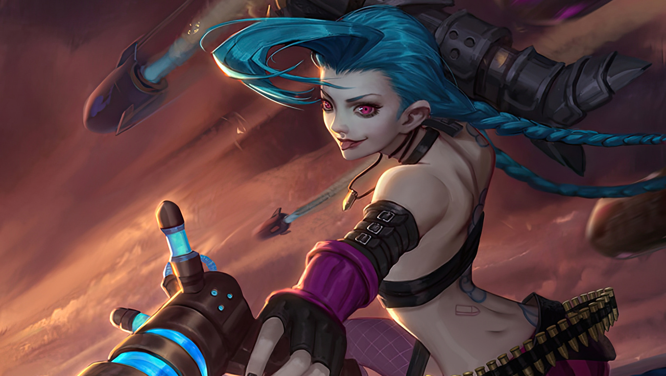 1360x768 Dynamic Jinx League Of Legends Laptop HD ,HD 4k Wallpapers ...