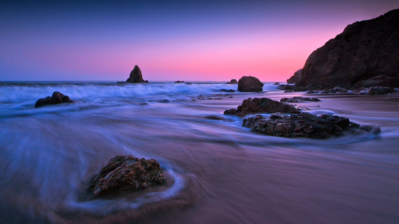 1366x768 Earth Ocean Rock Sunset Long Exposure 5k Laptop HD ,HD 4k ...