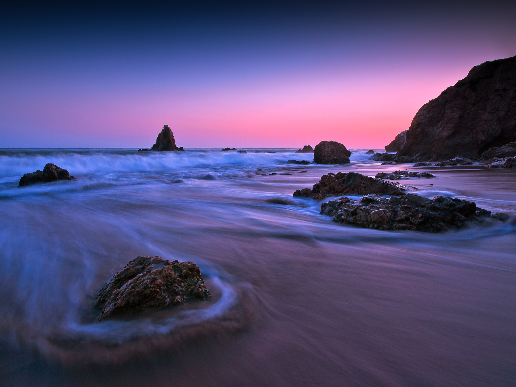 2048x1536 Earth Ocean Rock Sunset Long Exposure 5k 2048x1536 Resolution ...