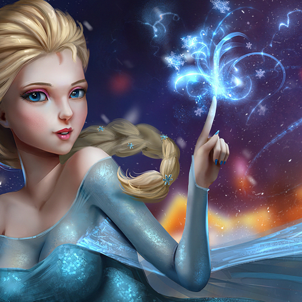 1024x1024 Elsa Frozen Fantastic Art 4k 1024x1024 Resolution HD 4k ...