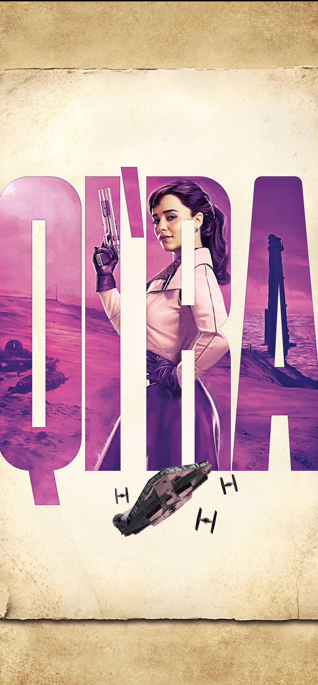 1242x2668 Emilia Clarke As Qira Solo A Star Wars Story Iphone XS MAX ...