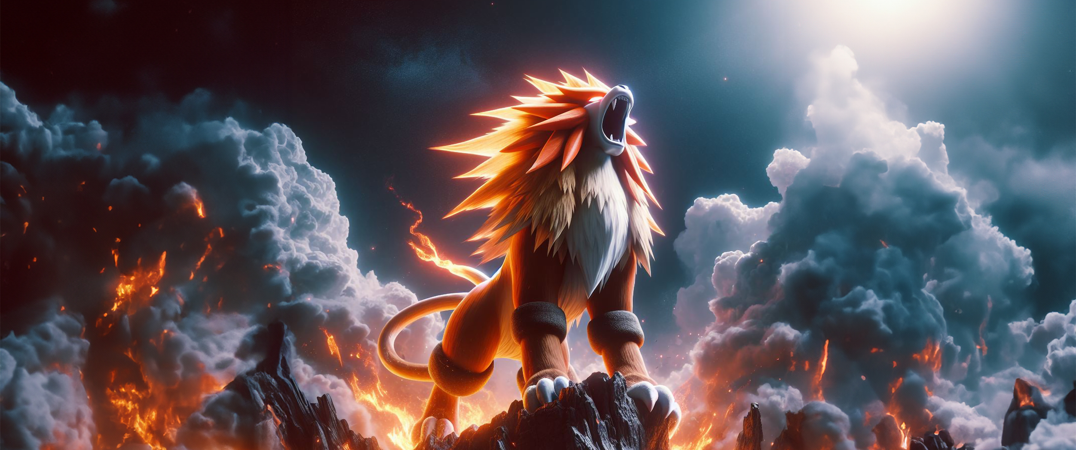 3440x1440 Entei Pokemon Master Of Fire UltraWide Quad HD 1440P ,HD 4k ...