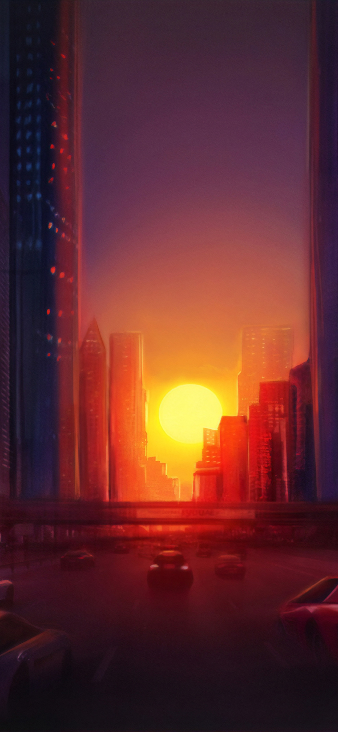 1125x2436 Evening View Of City Sunset 4k Iphone Xs Iphone 10