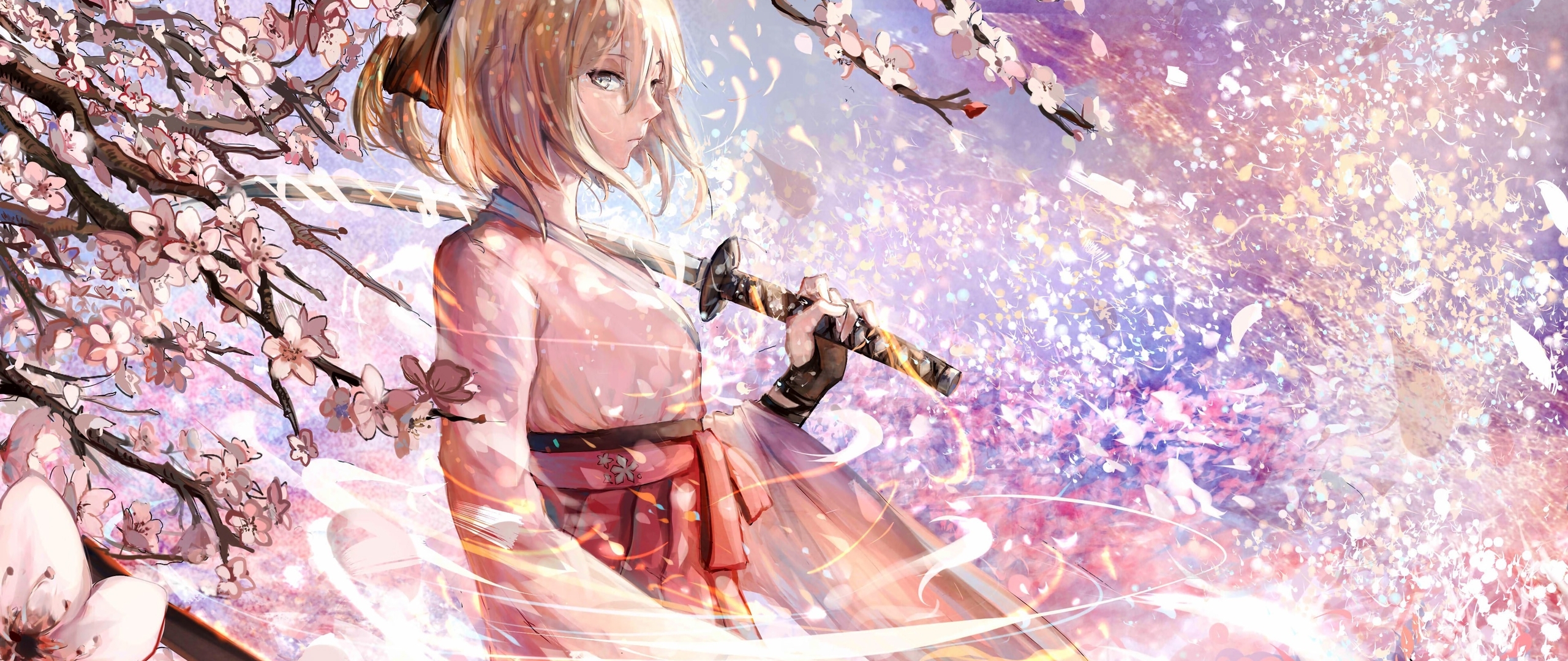 2560x1080 Fate Grand Order Anime Girl With Sword 4k 2560x1080