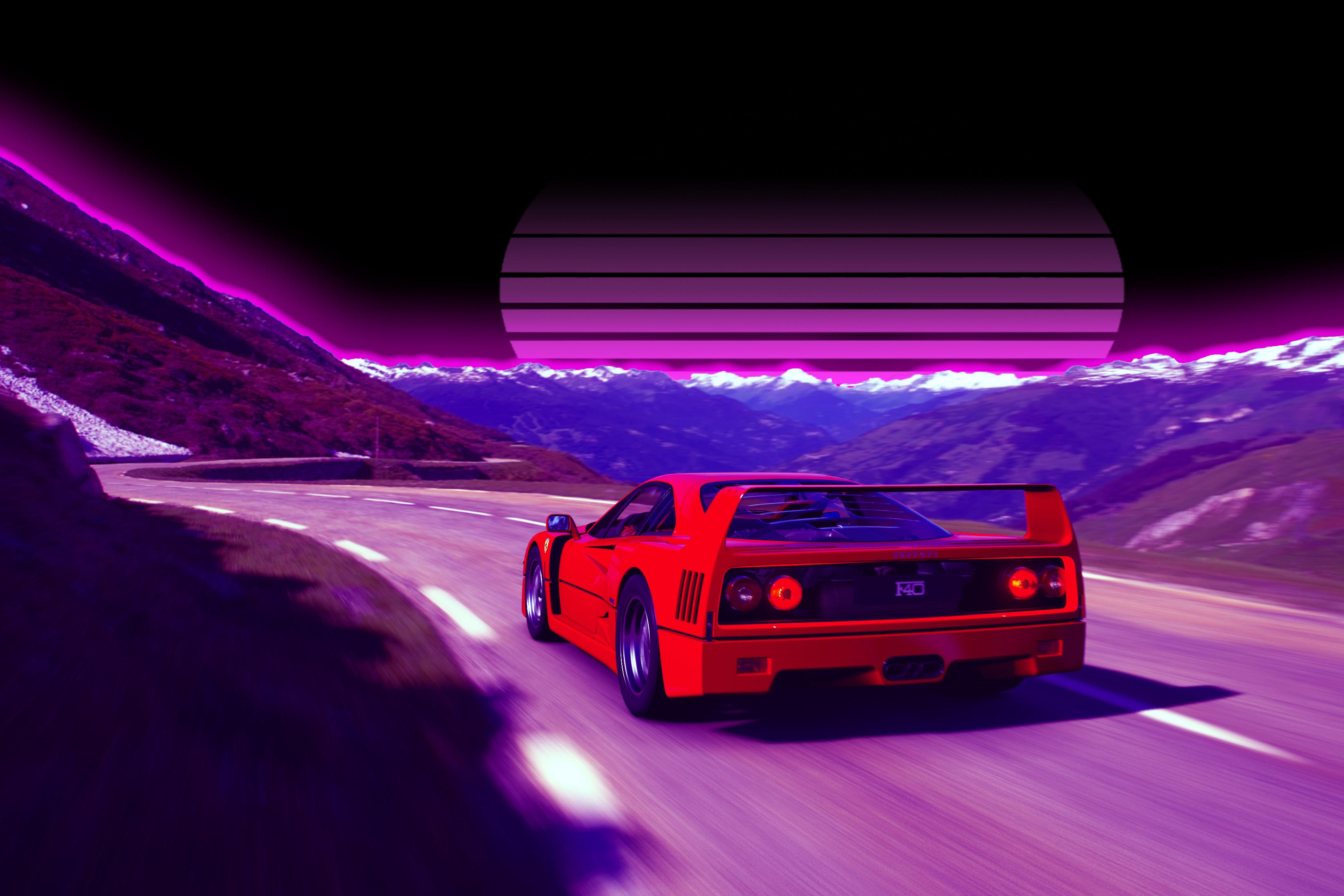 3840x2560 Ferrari F40 Retro Road 4k 3840x2560 Resolution HD 4k ...