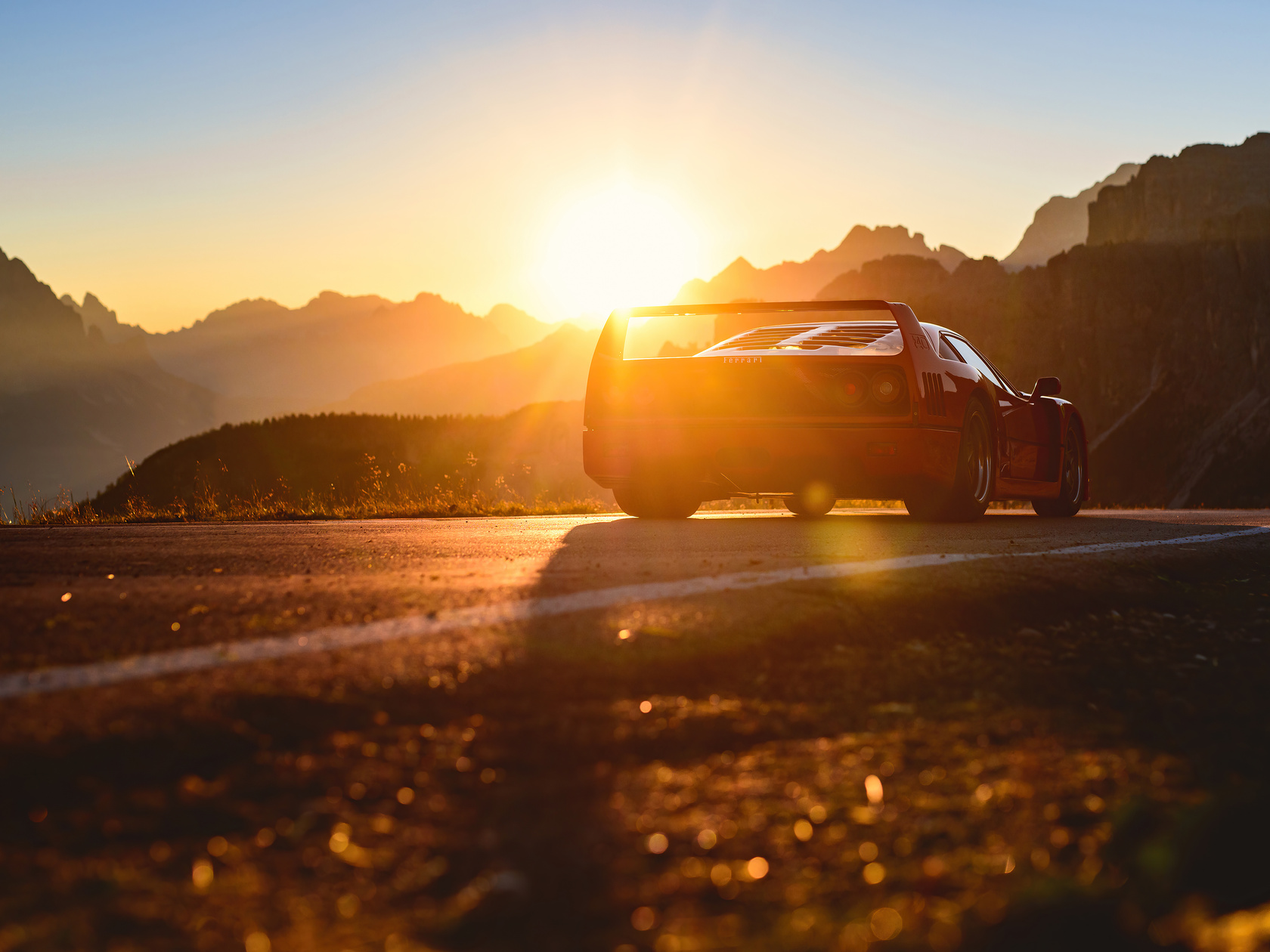 1680x1260 Ferrari F40 Silhouette 5k 1680x1260 Resolution HD 4k ...